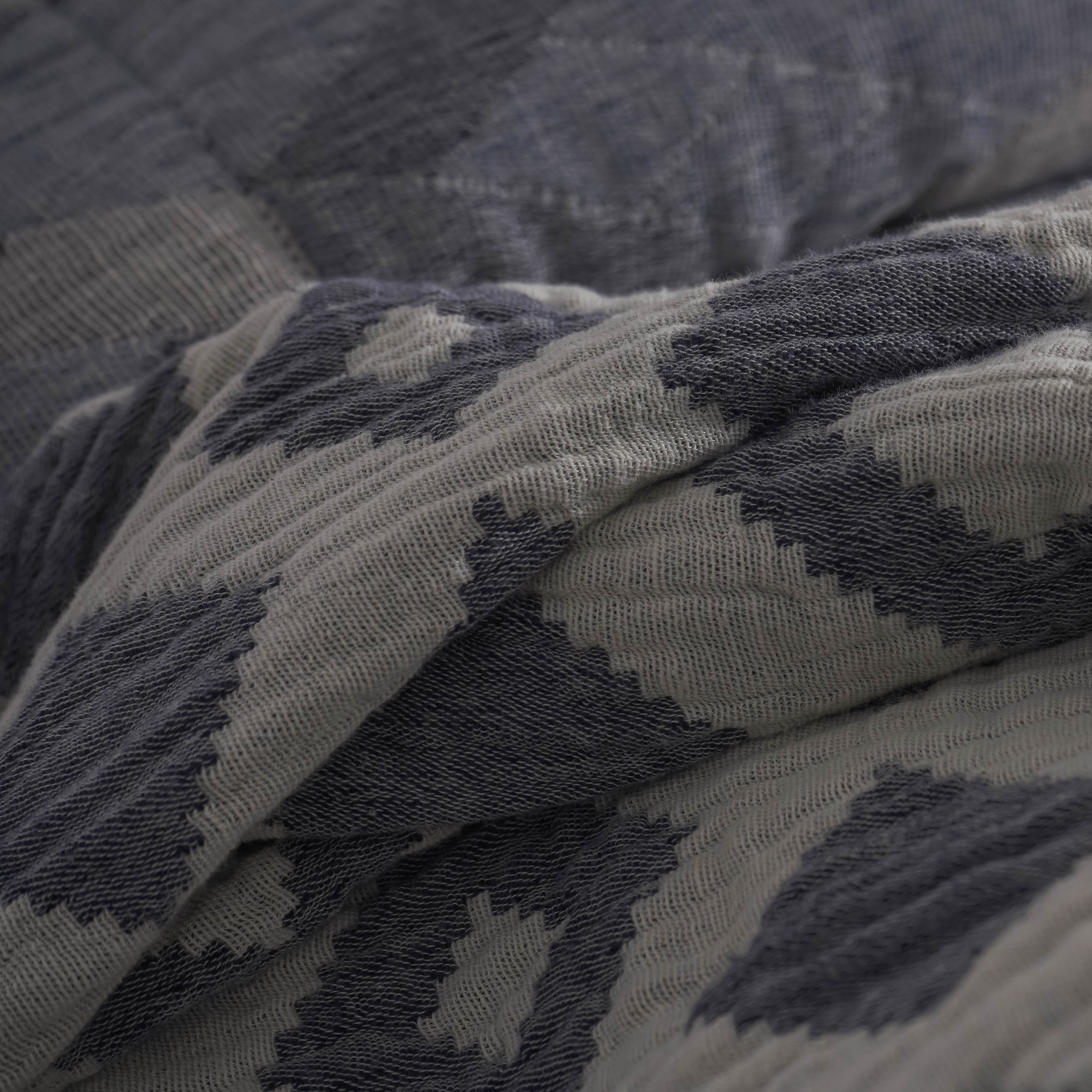 Manta decorativa Alameda azul oscuro