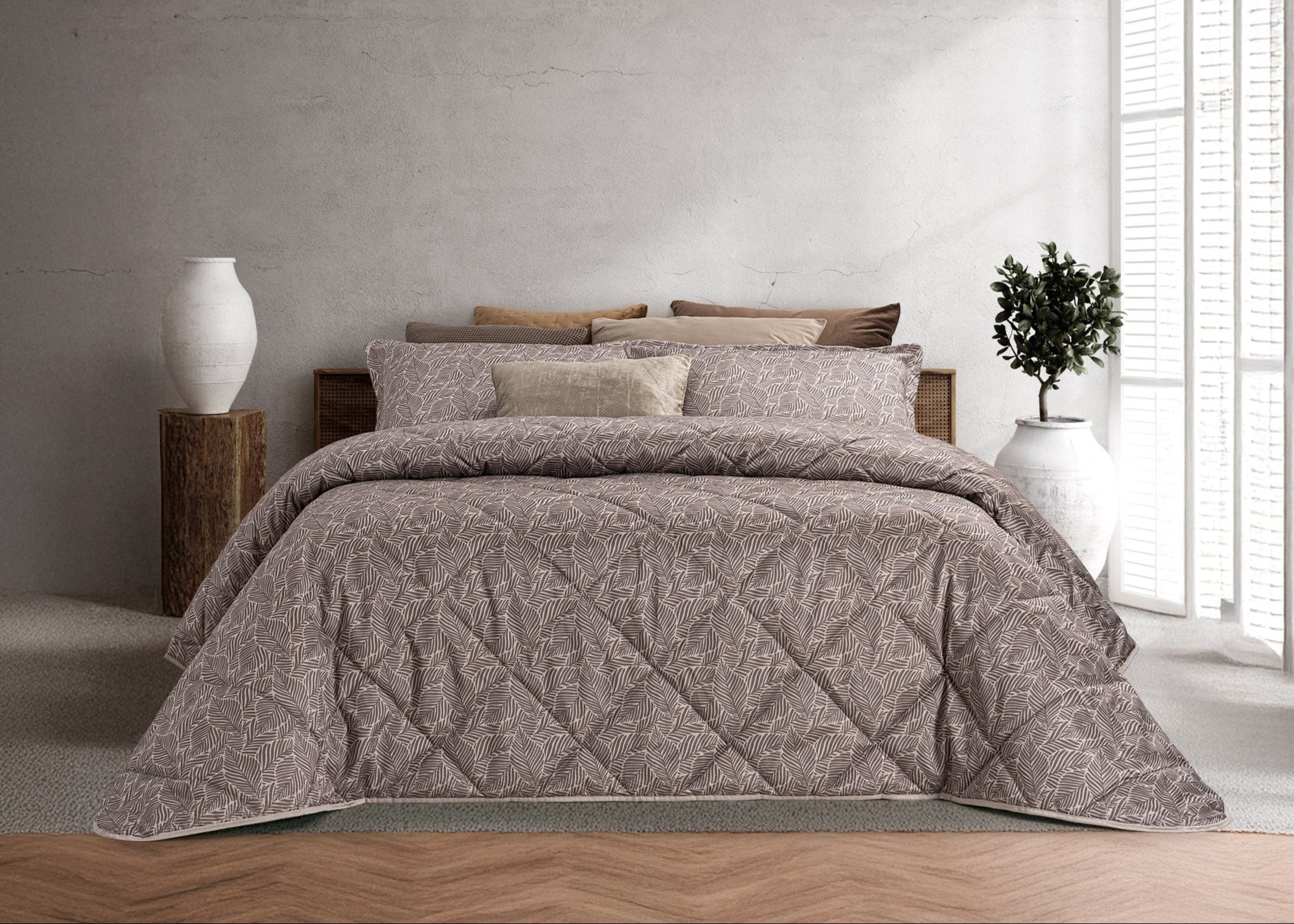 Edredón de seda Arvi Taupe