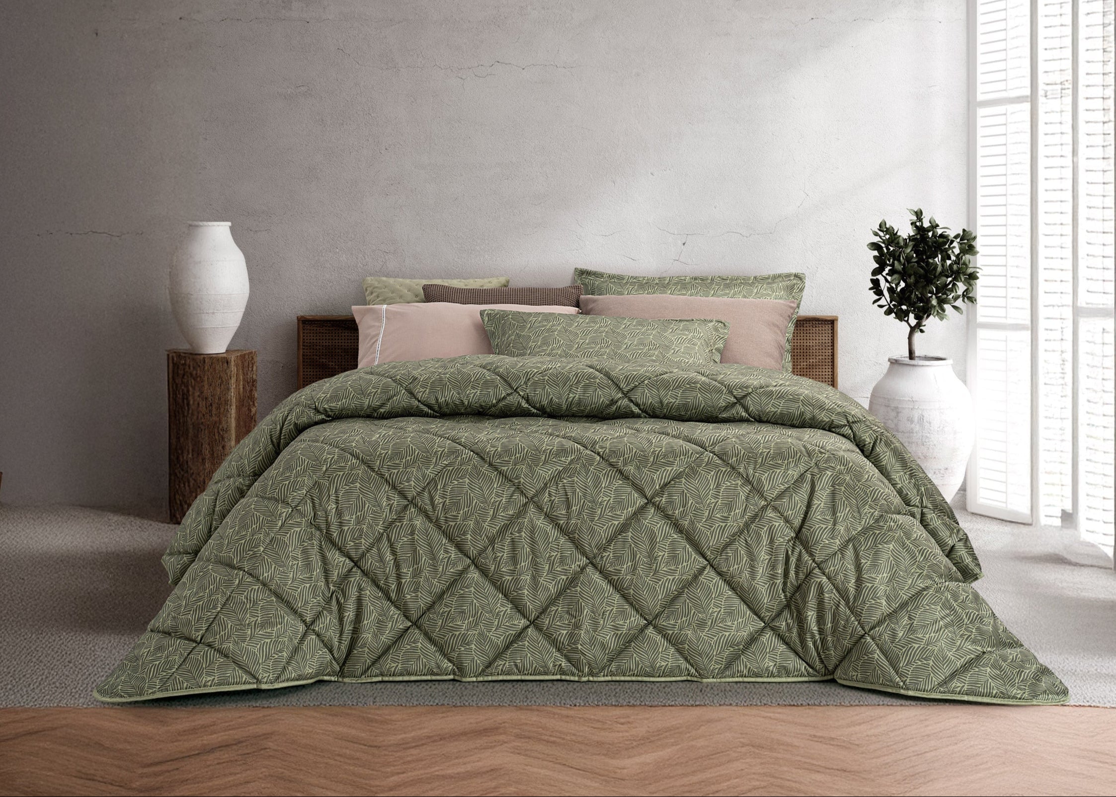 Edredón de seda Arvi verde