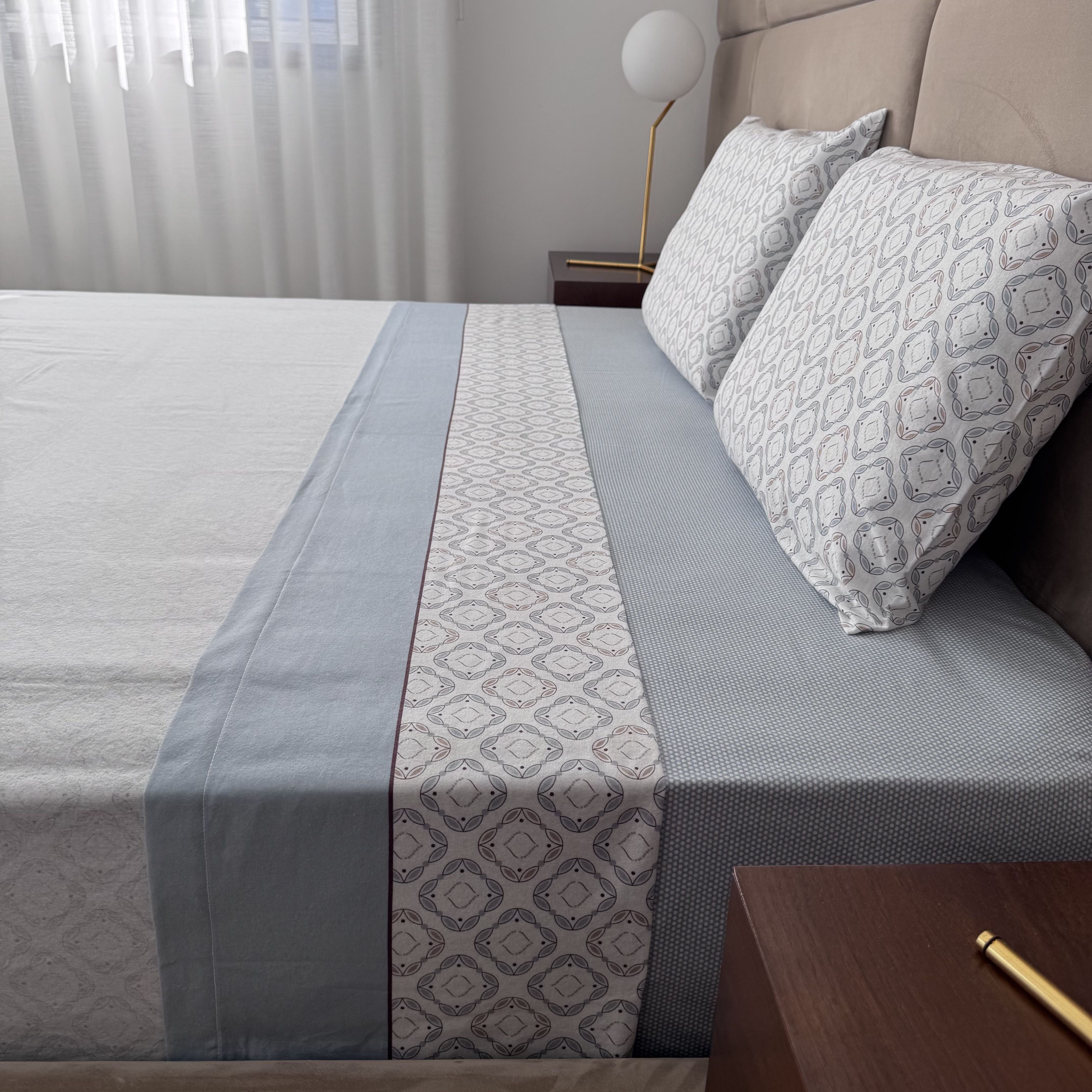 Sábanas de franela azul Atlas