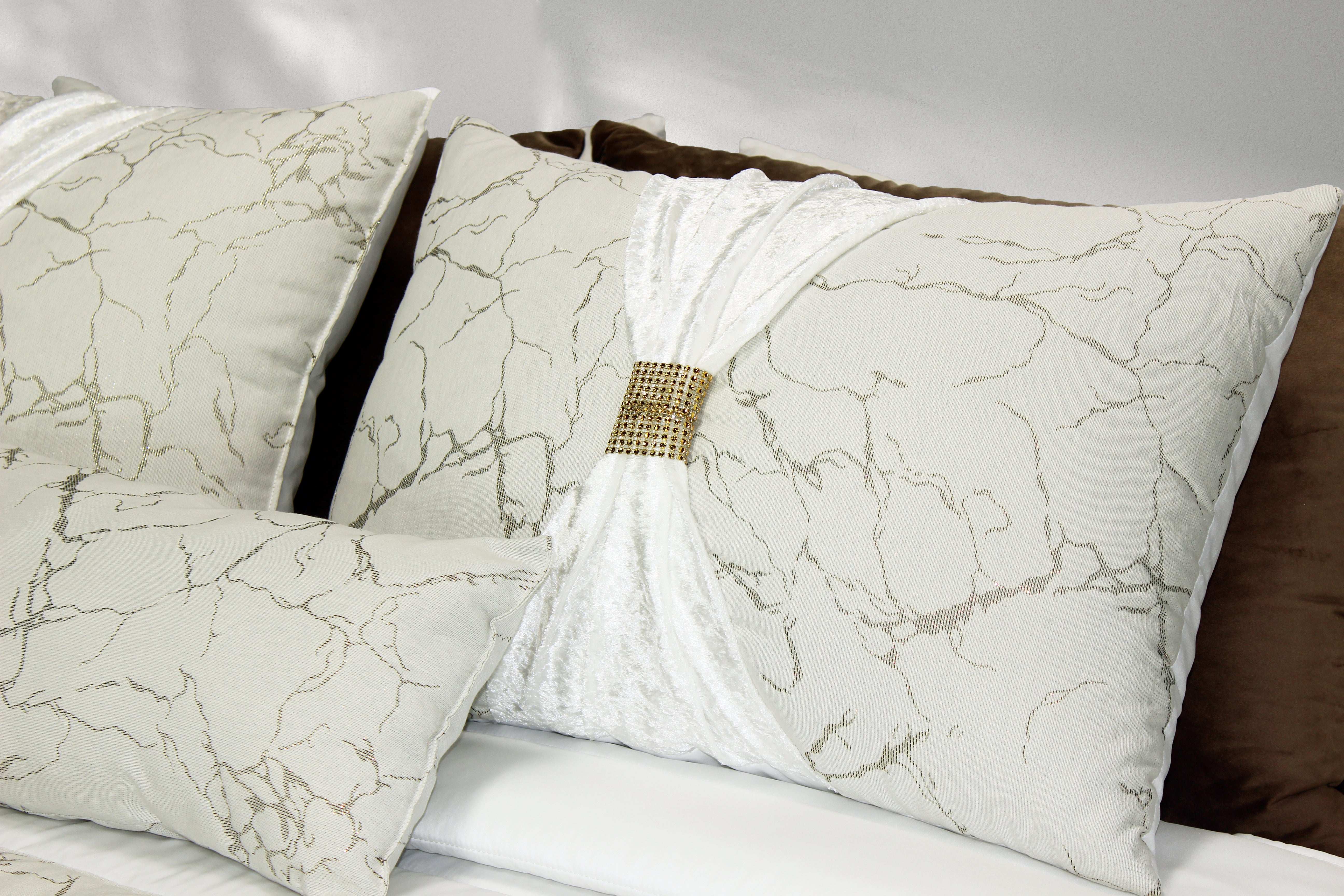 Edredón Murano blanco y dorado