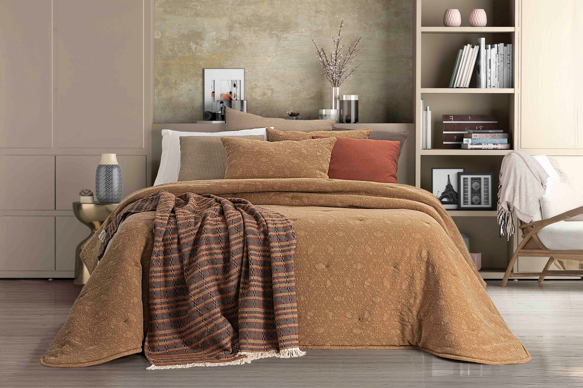 Colcha Jacquard Bruma Camello