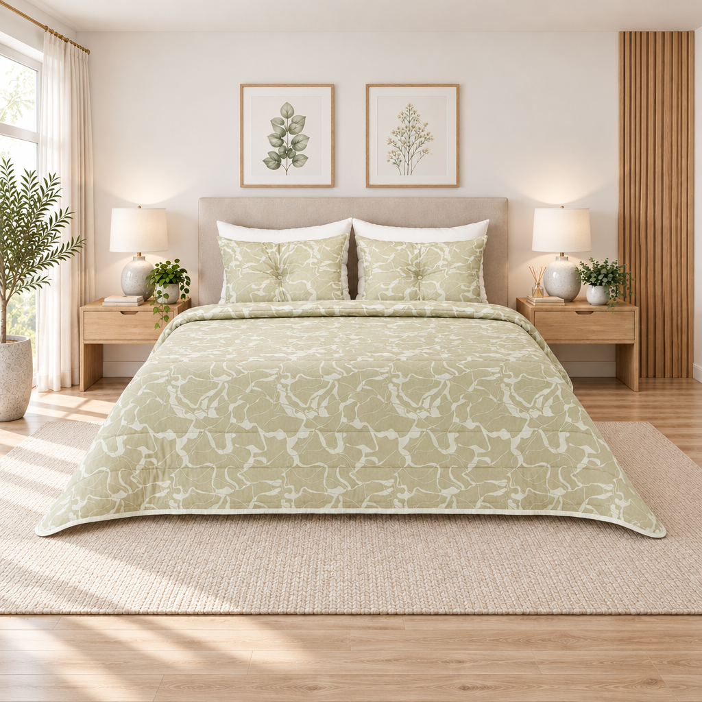 Edredón Jacquard Calacatta Camello