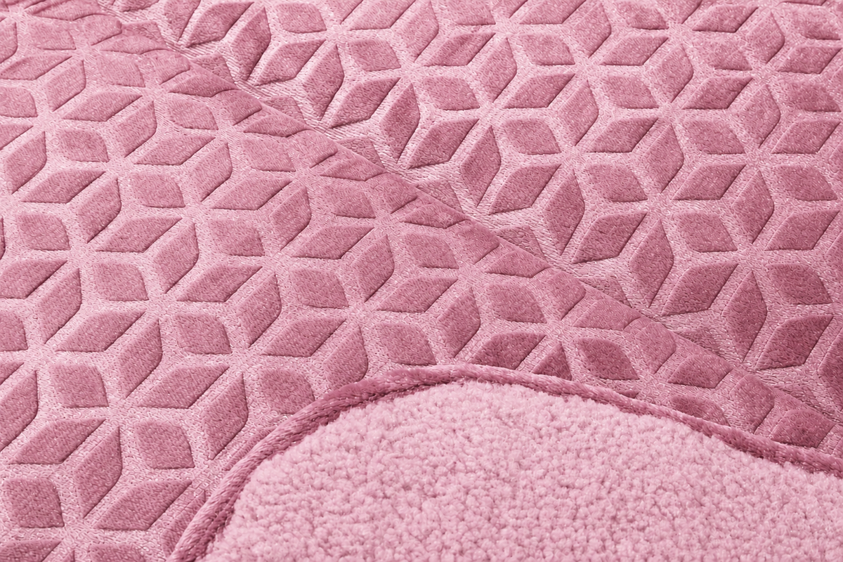 Edredón de Borreguito Warm Cubo Rosa
