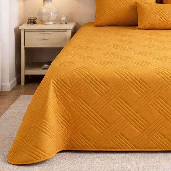 Colcha de Terciopelo Lux Amarillo