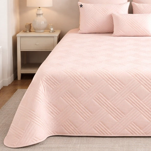 Colcha de Terciopelo Lux Rosa