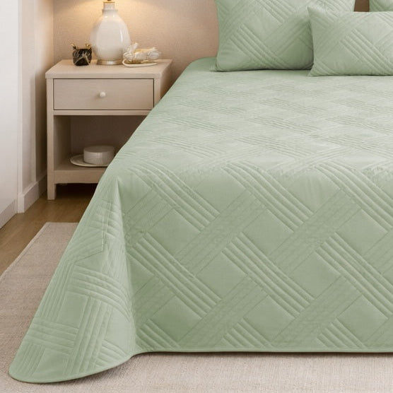 Colcha de Terciopelo Lux Agua Verde