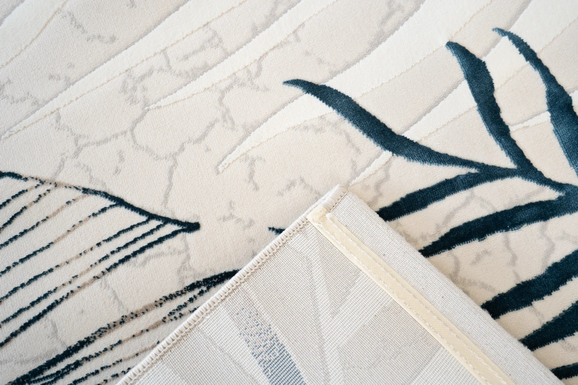 Alfombra Hilton Blue Leaf