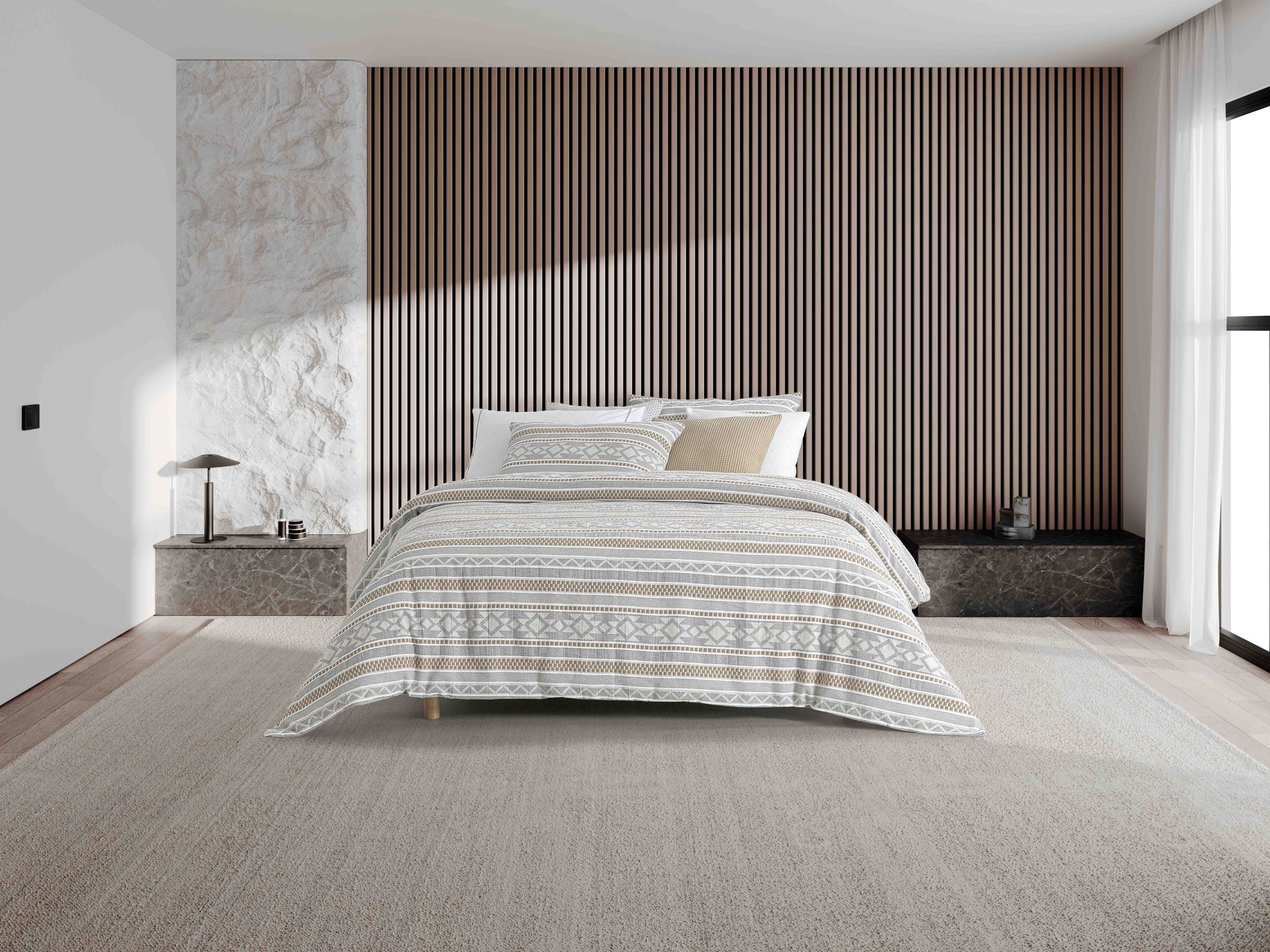 Funda nórdica gris menta