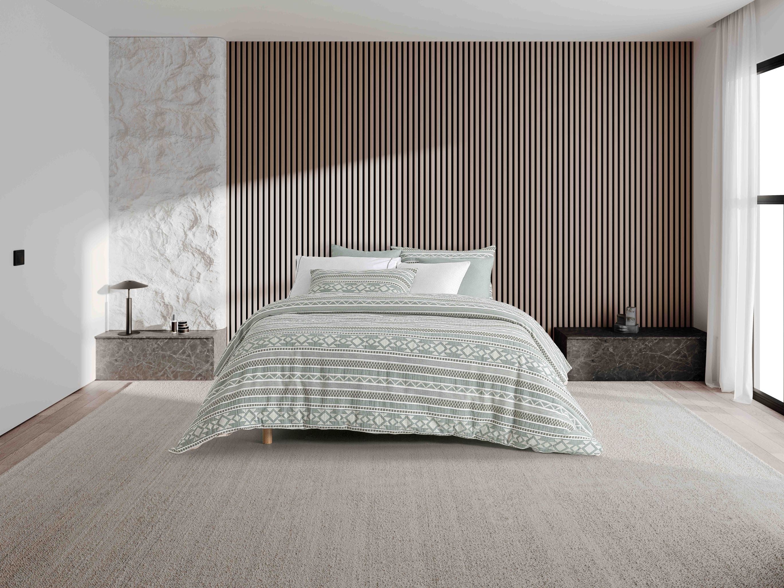 Funda nórdica verde menta