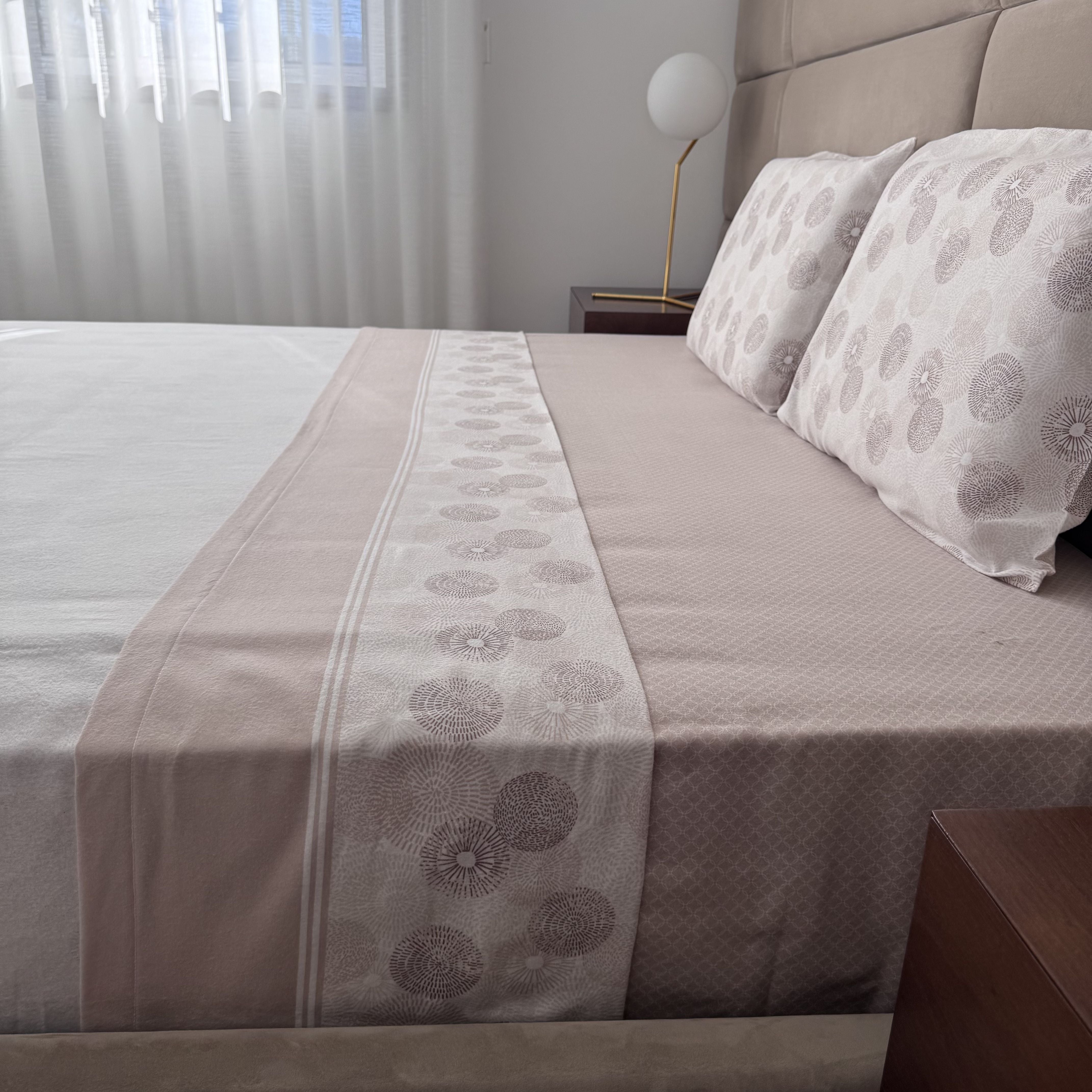 Sábanas de franela beige Bloom