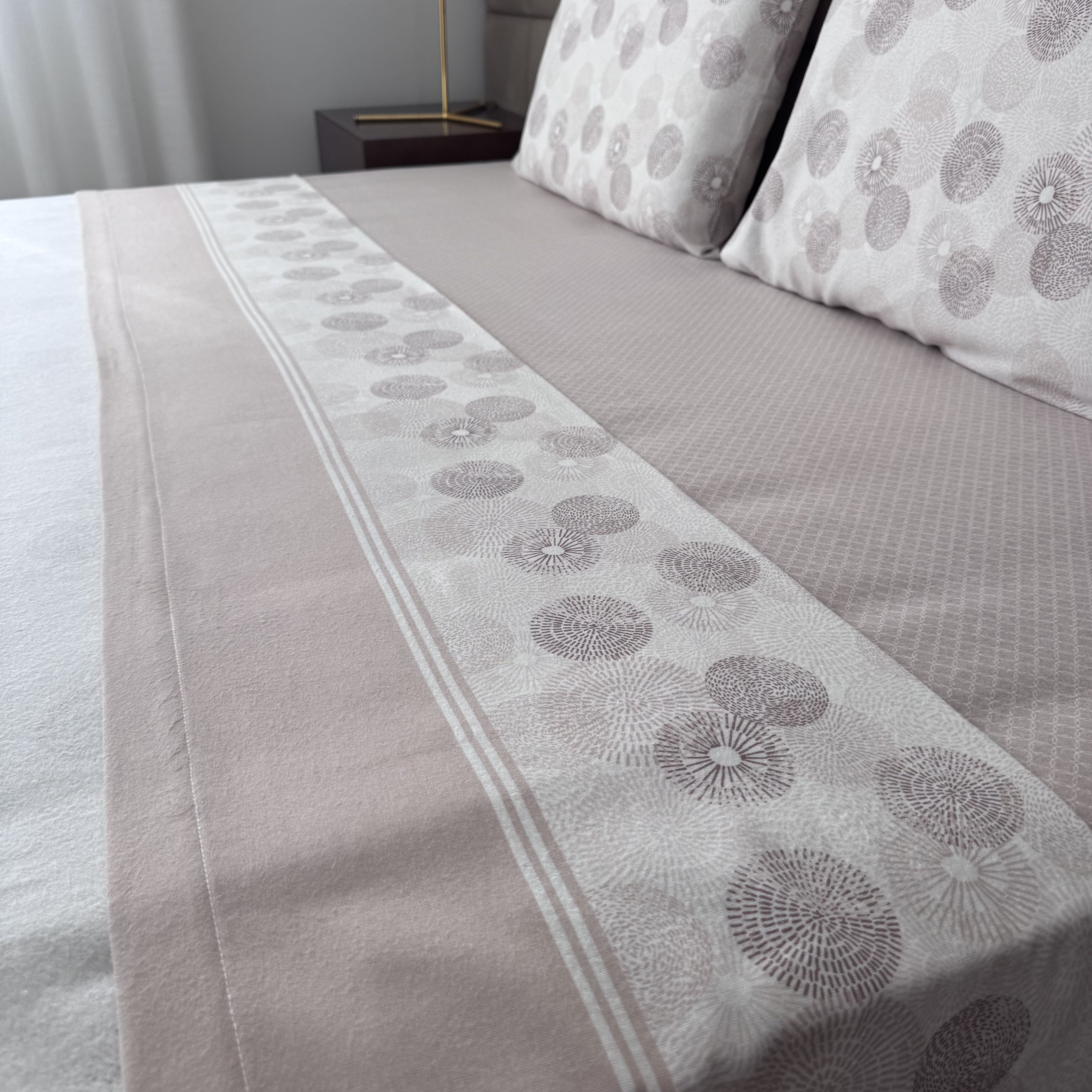 Sábanas de franela beige Bloom