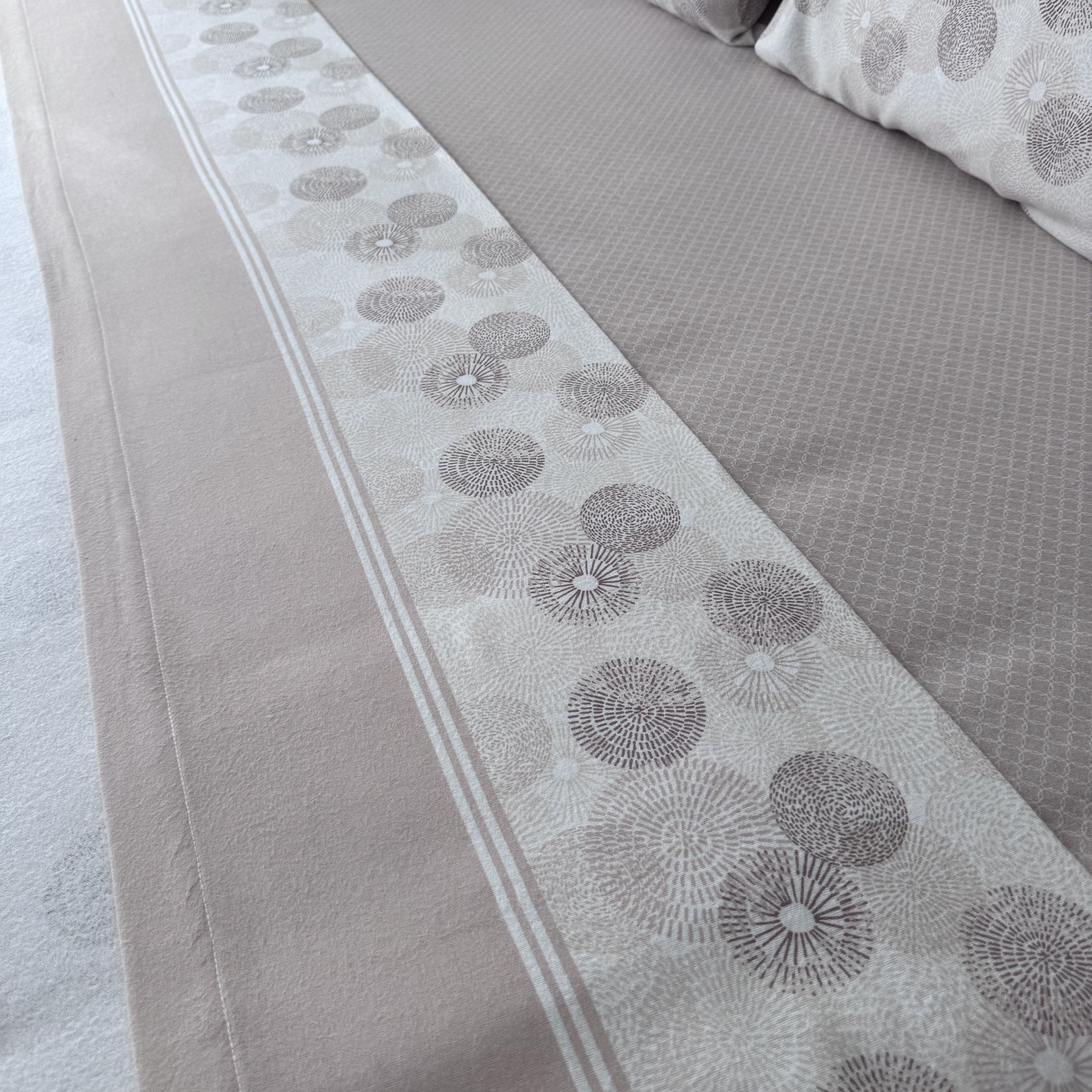 Sábanas de franela beige Bloom