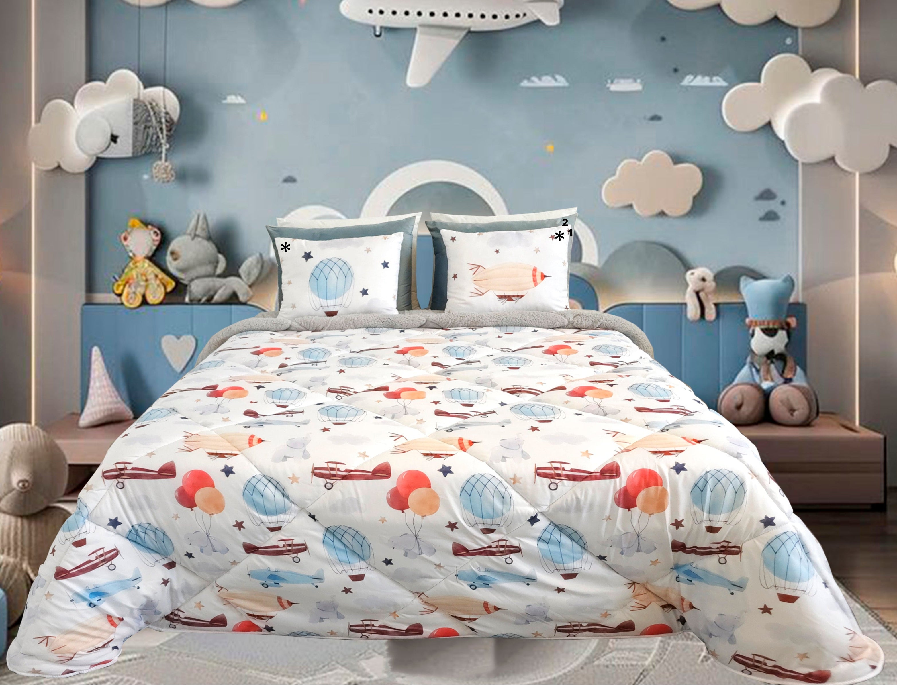 Edredón infantil con globos