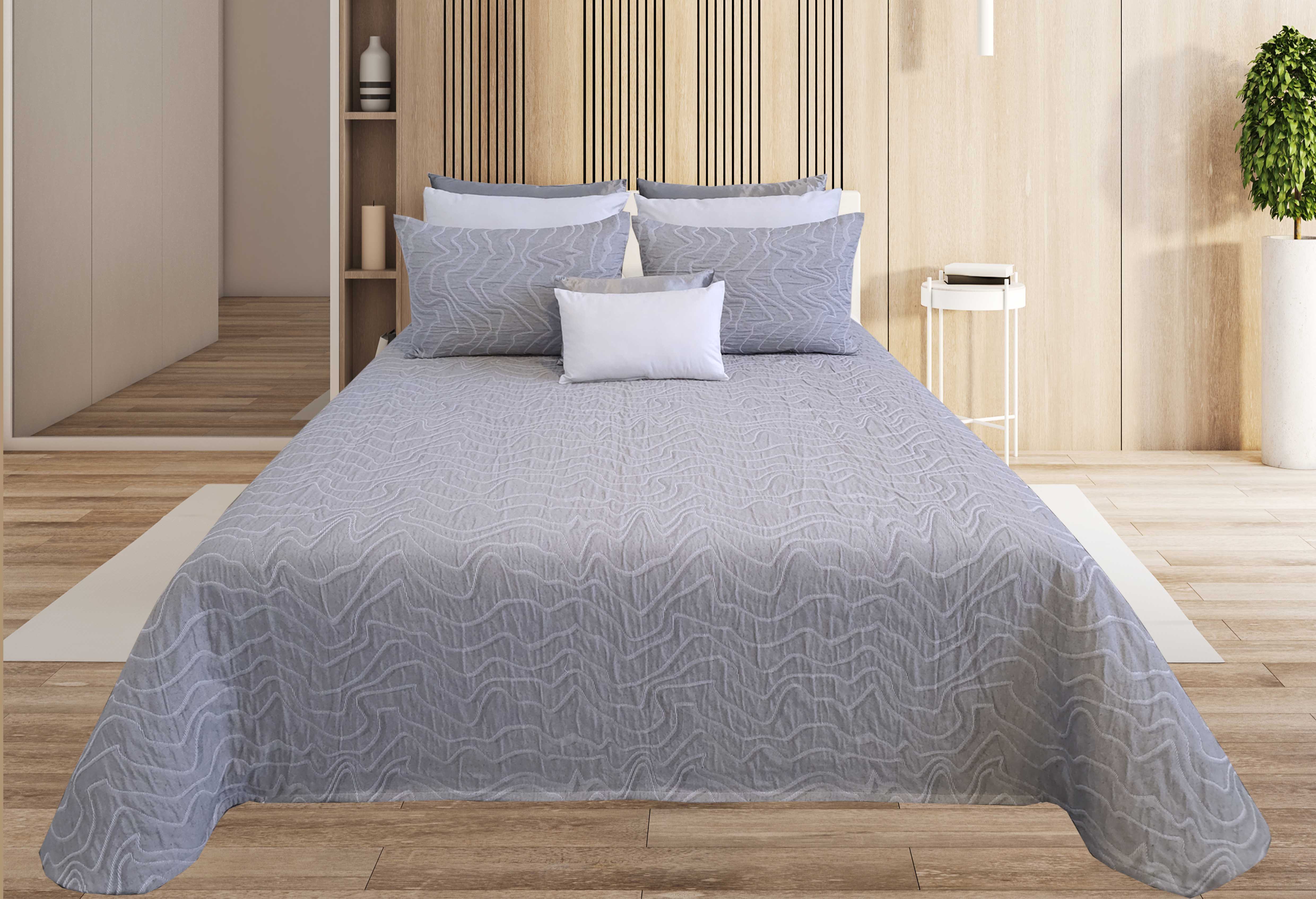 Colcha de verano Delfim gris