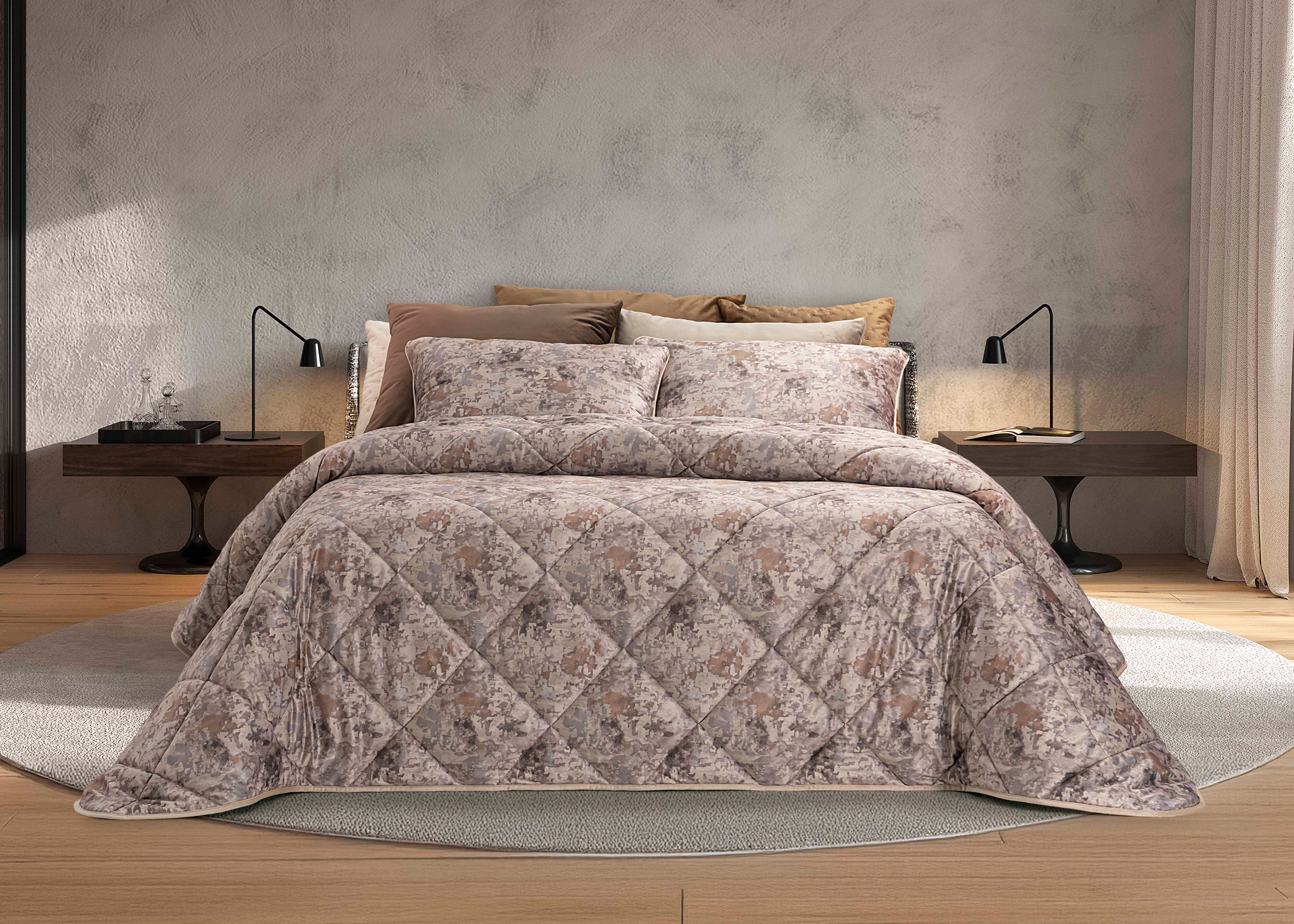 Edredón de terciopelo Lunara