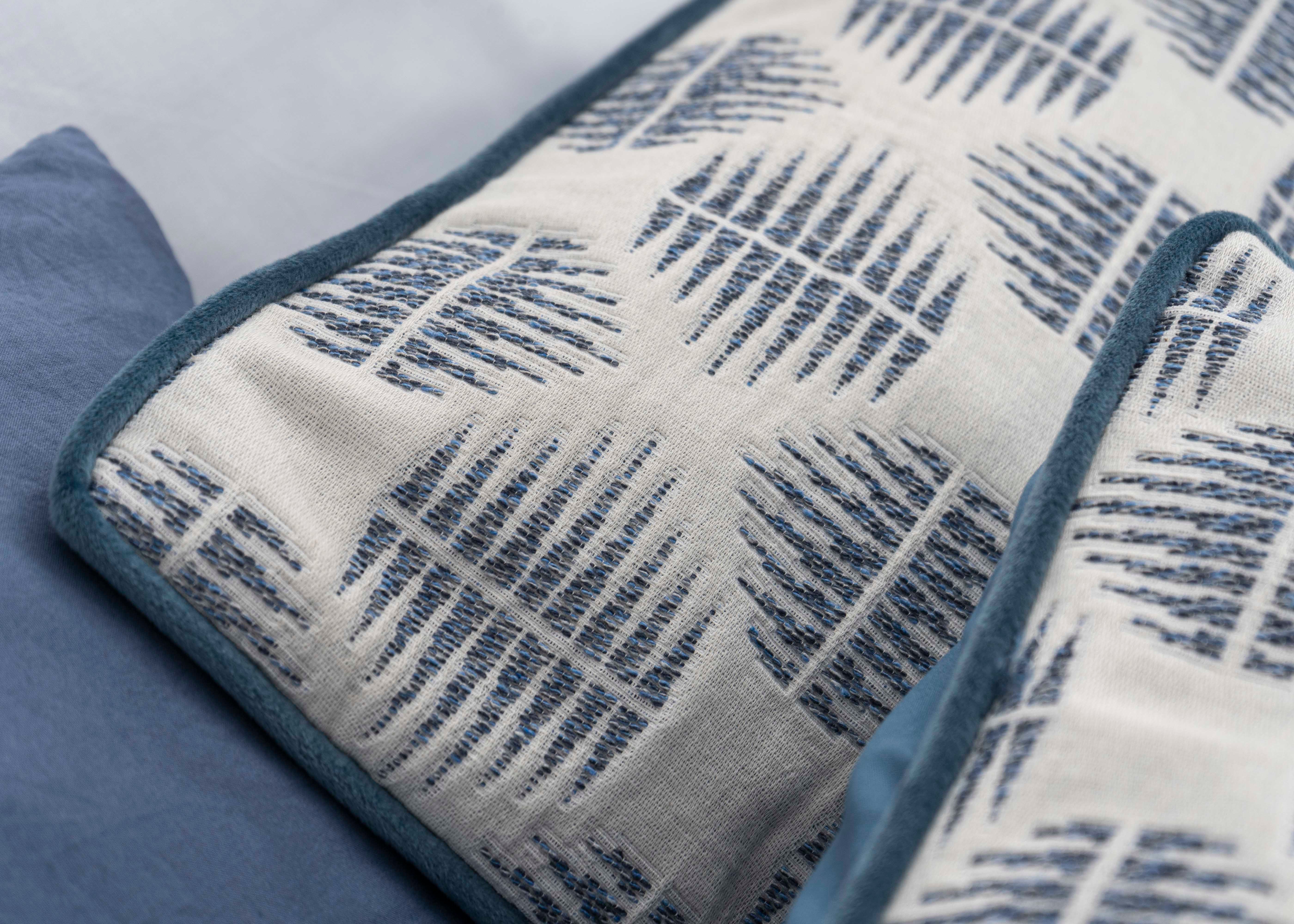 Colcha de jacquard azul Oslo