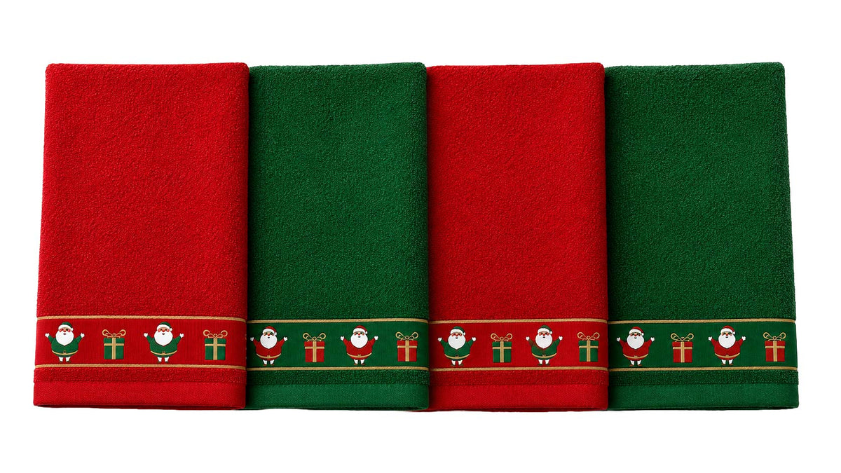 Paños de Cocina Navideños con Papá Noel