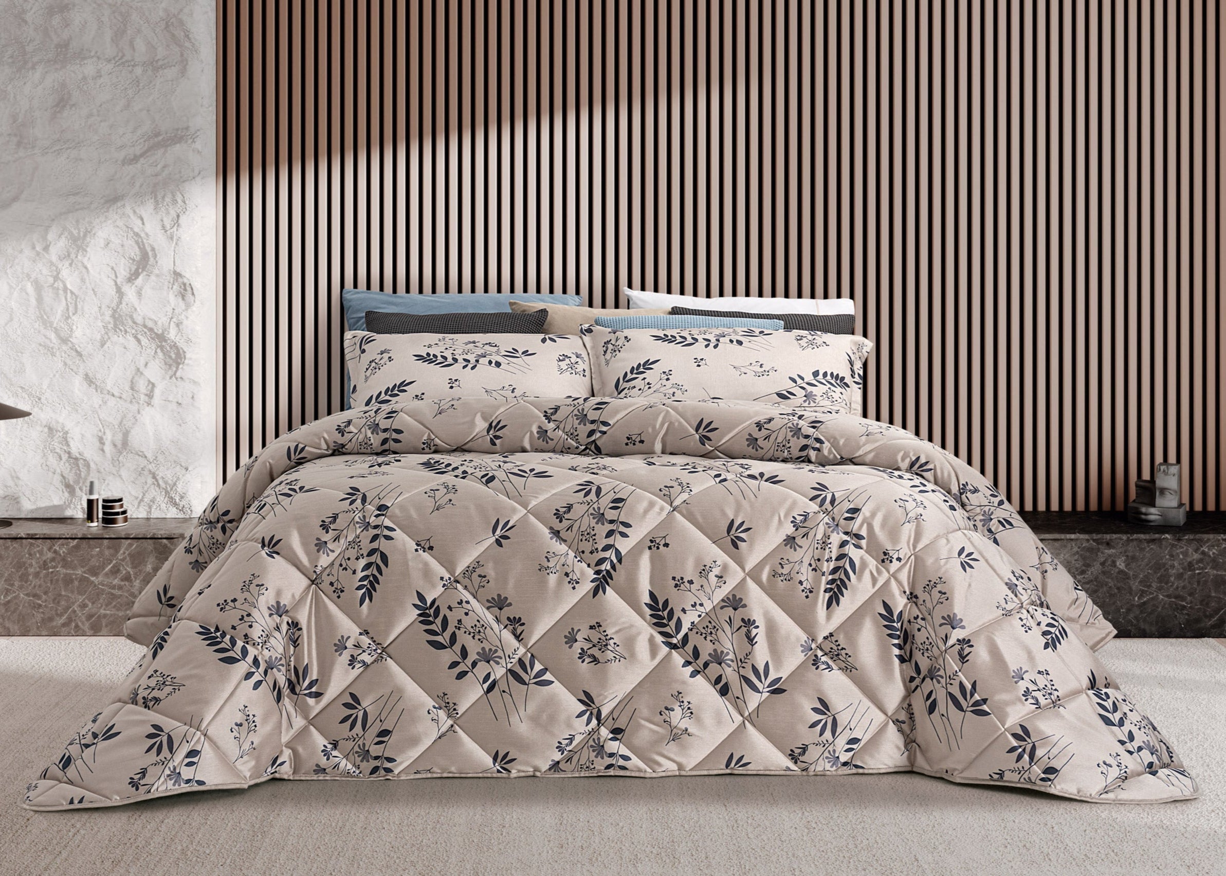 Edredón de seda azul Sila