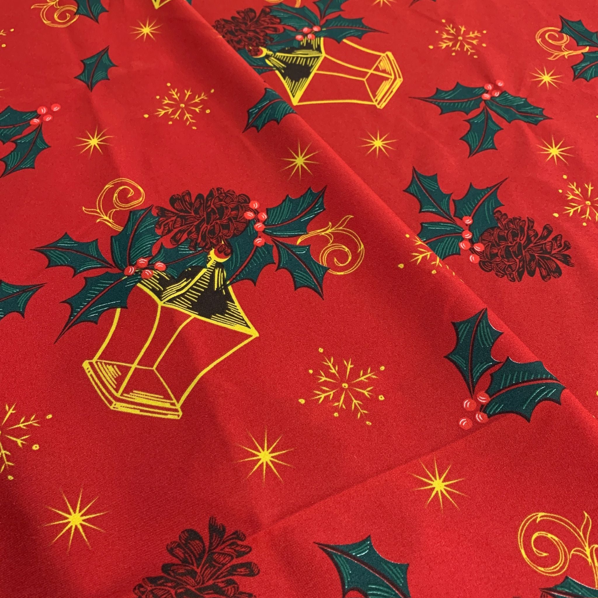 Mantel navideño con lámpara - Resistente a las manchas