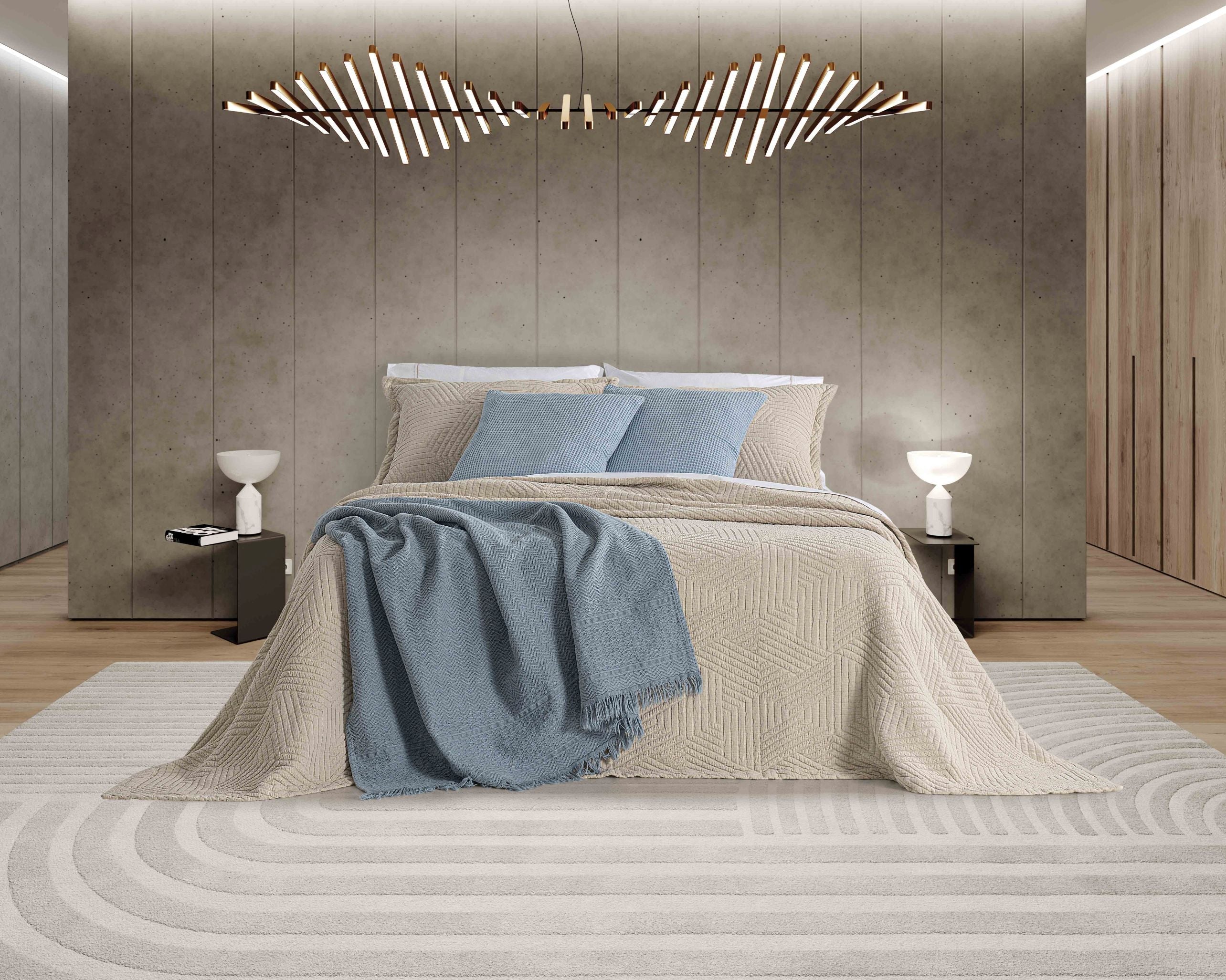 Colcha Jacquard Tomilho Beige
