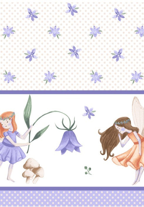 Sábanas infantiles en color Coralina Fairy Lila