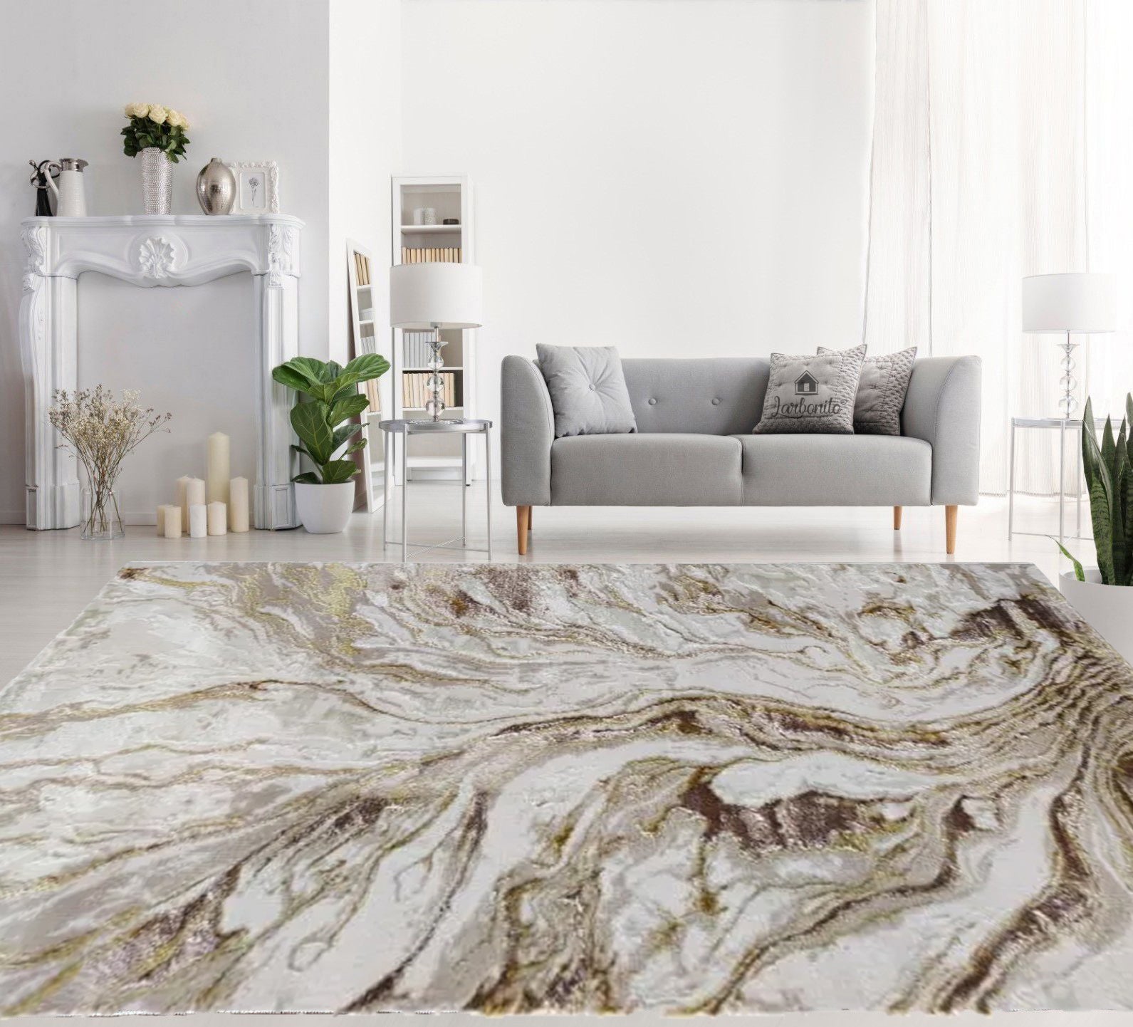 Alfombra dorada de Zara