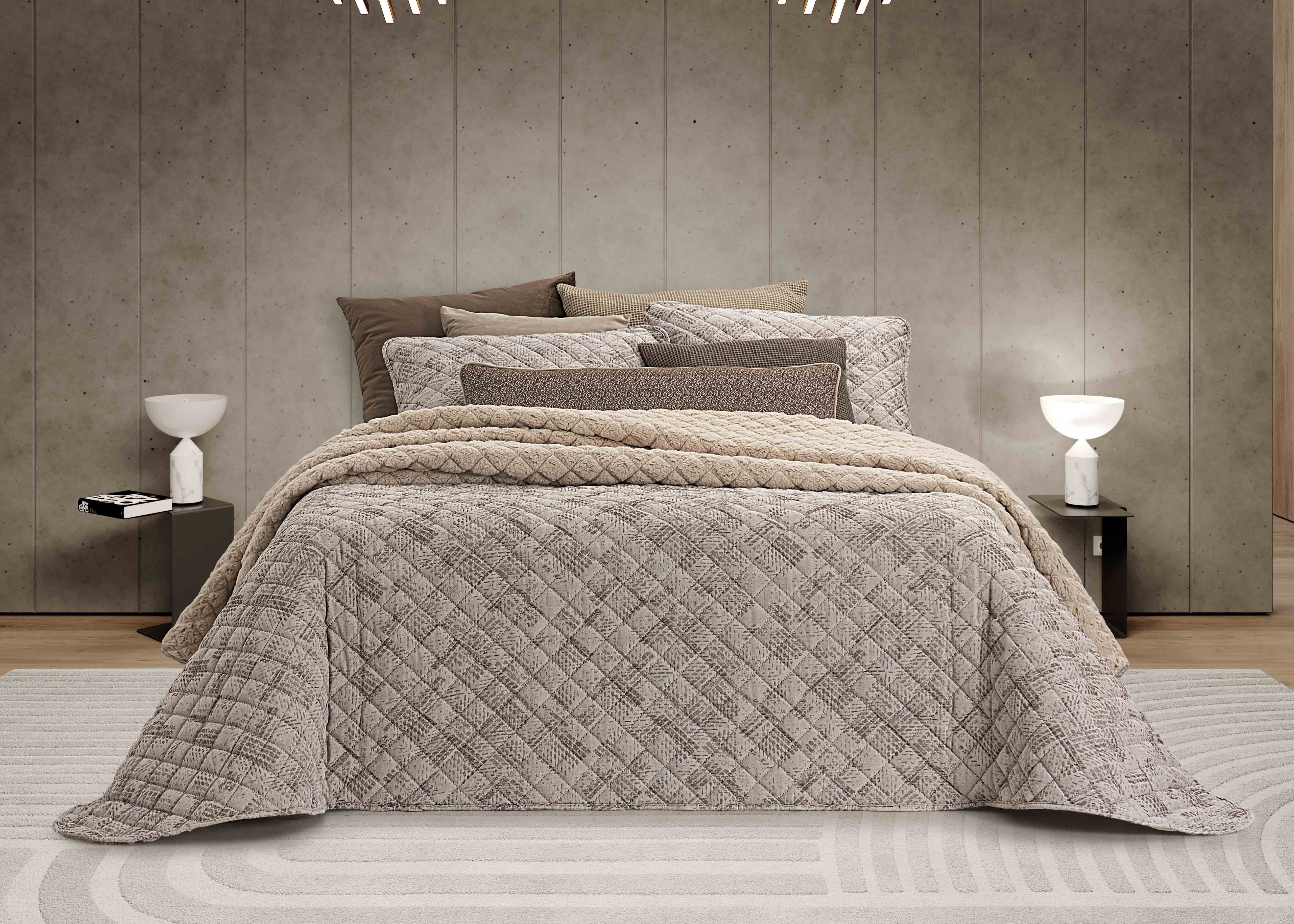 Edredón Zurich de piel de cordero en jacquard