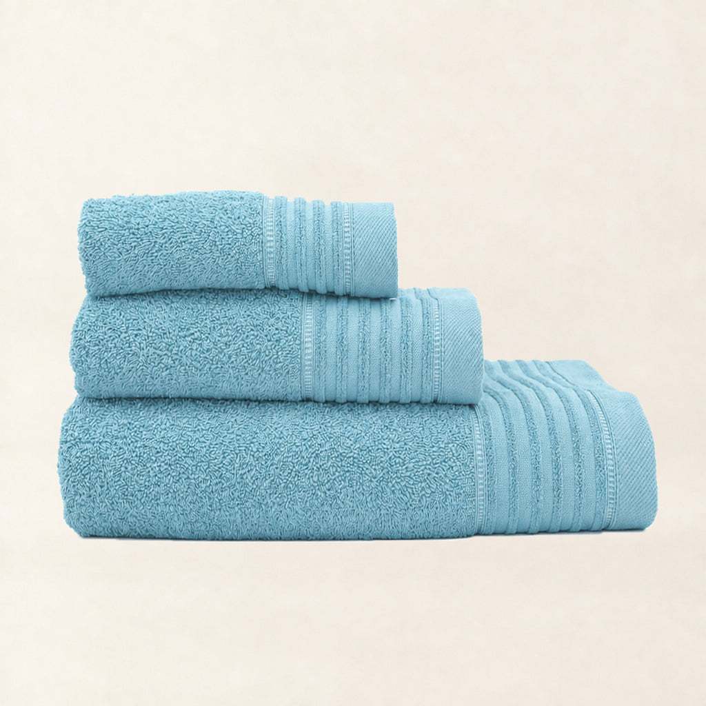 Juego de Baño de Chenilla Azul Claro