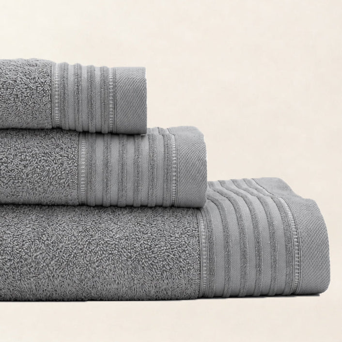 Juego de Baño de Chenilla Gris Oscuro