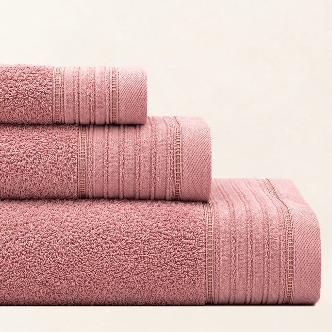 Juego de Baño de Chenilla Rosa