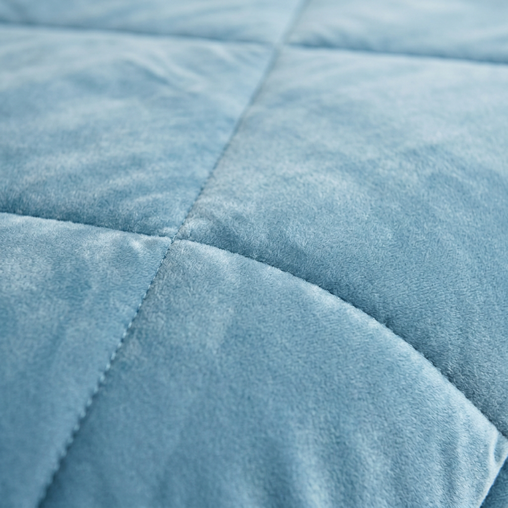 Detalhe do tecido em azul claro