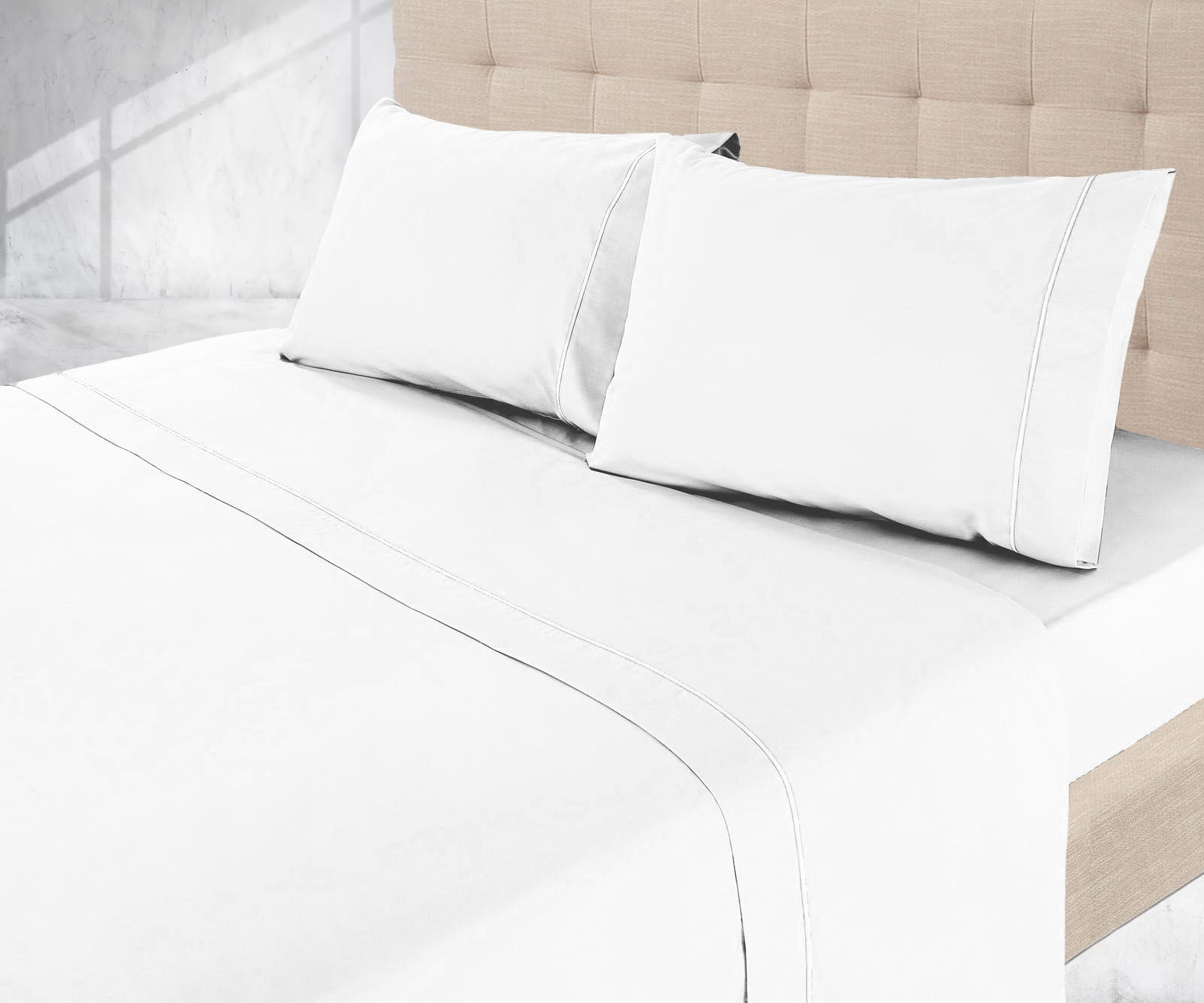 Sábanas blancas lisas