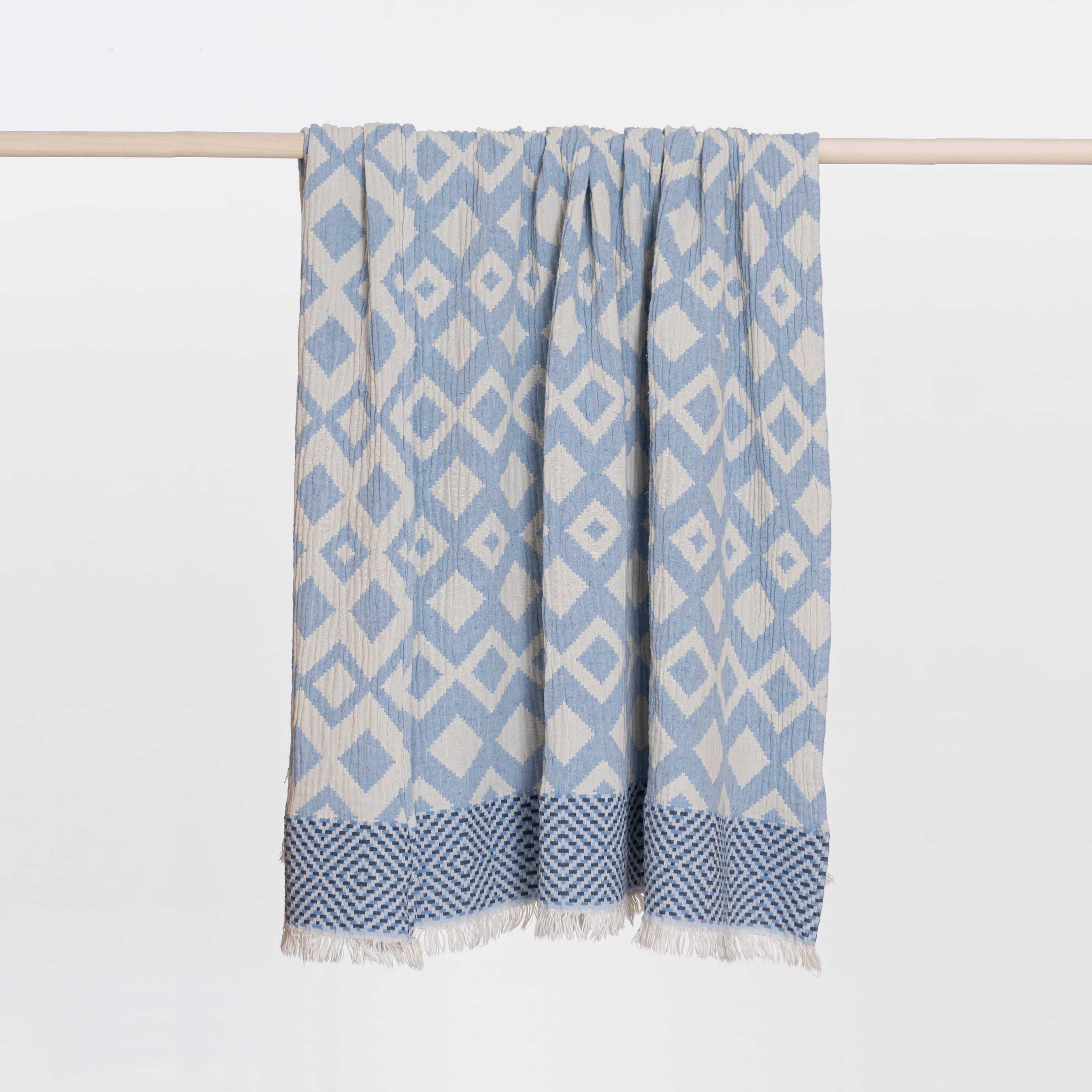 Manta decorativa Alameda azul claro