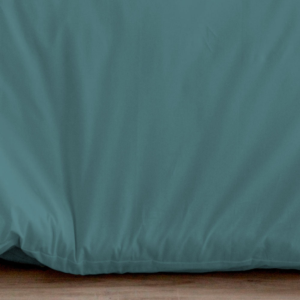 Funda nórdica y fundas de almohada azul verdoso