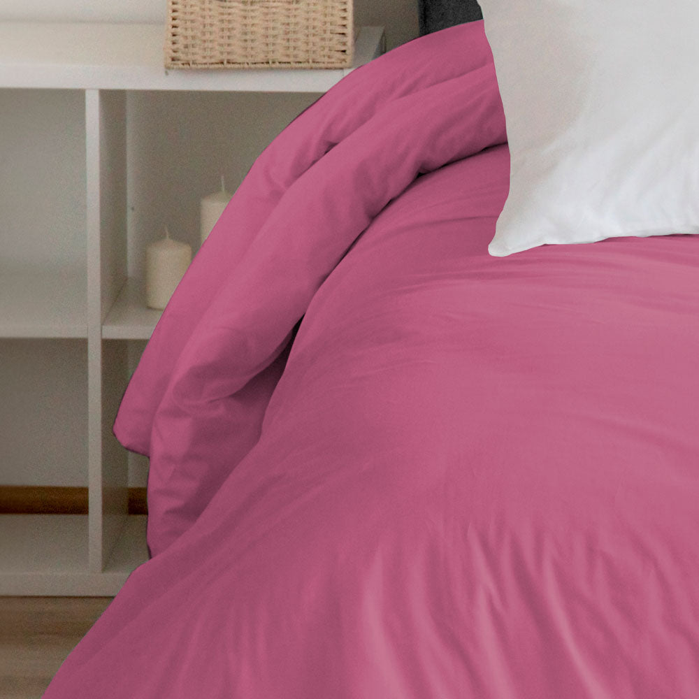 Funda nórdica + fundas de almohada rosa fucsia