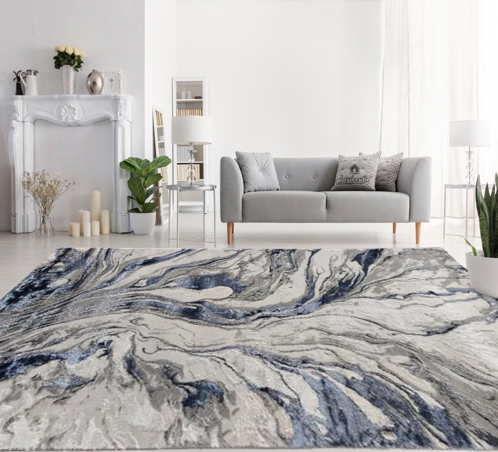 Alfombra azul de Zara