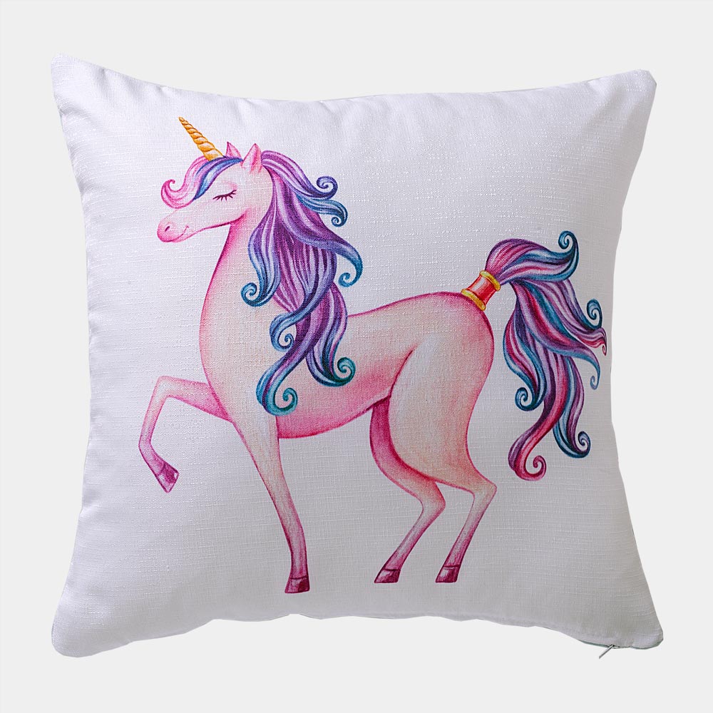 Almohada decorativa de unicornio de doble cara