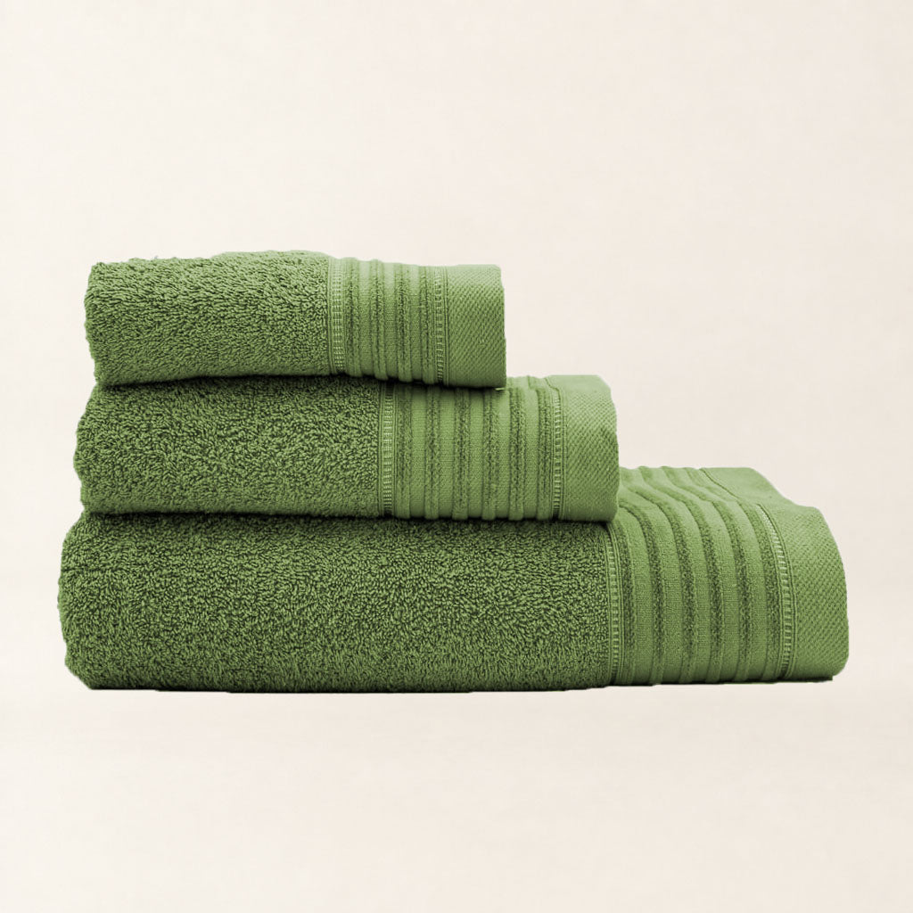 Juego de Baño de Chenilla Verde Militar
