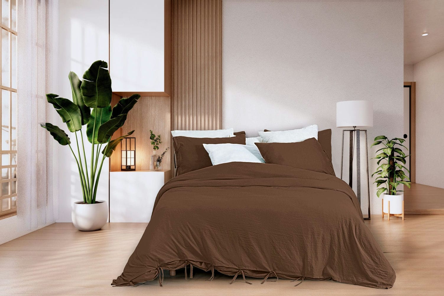 Funda Nordica Soft Touch Arinto Marrón + Funda De Almohada