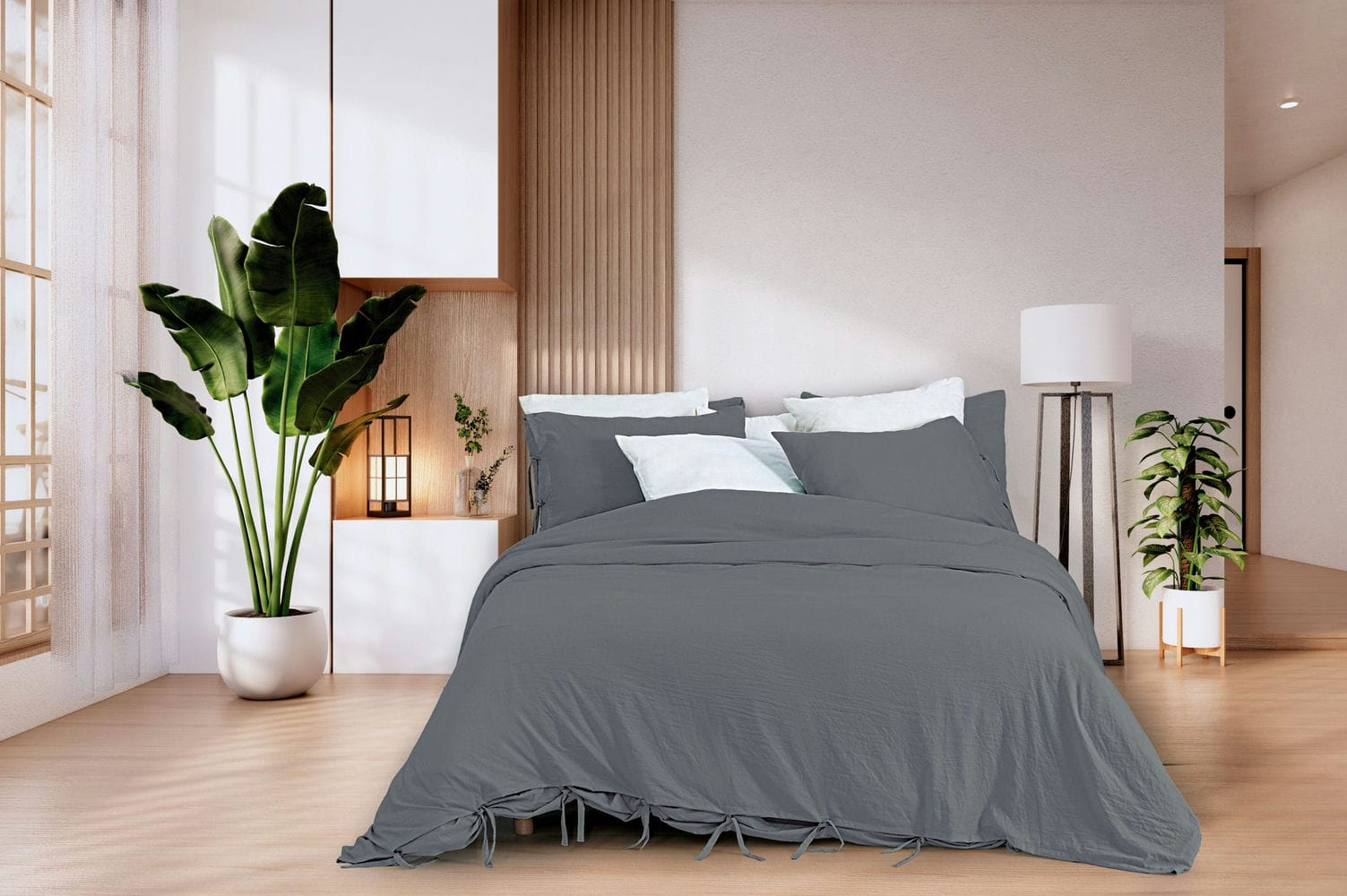 Funda Nordica Soft Touch Gris Arinto + Funda Funda