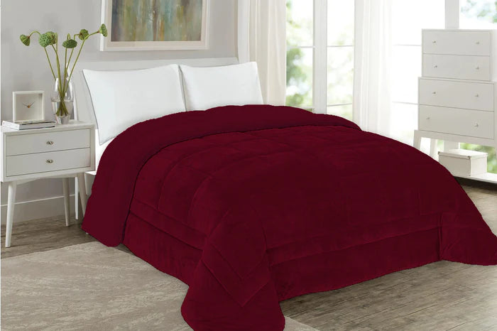 Edredom Pelo de Borrego Super Soft Bordeaux
