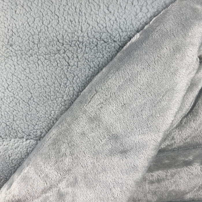 Edredom Pelo de Borrego Super Soft Cinza Prata