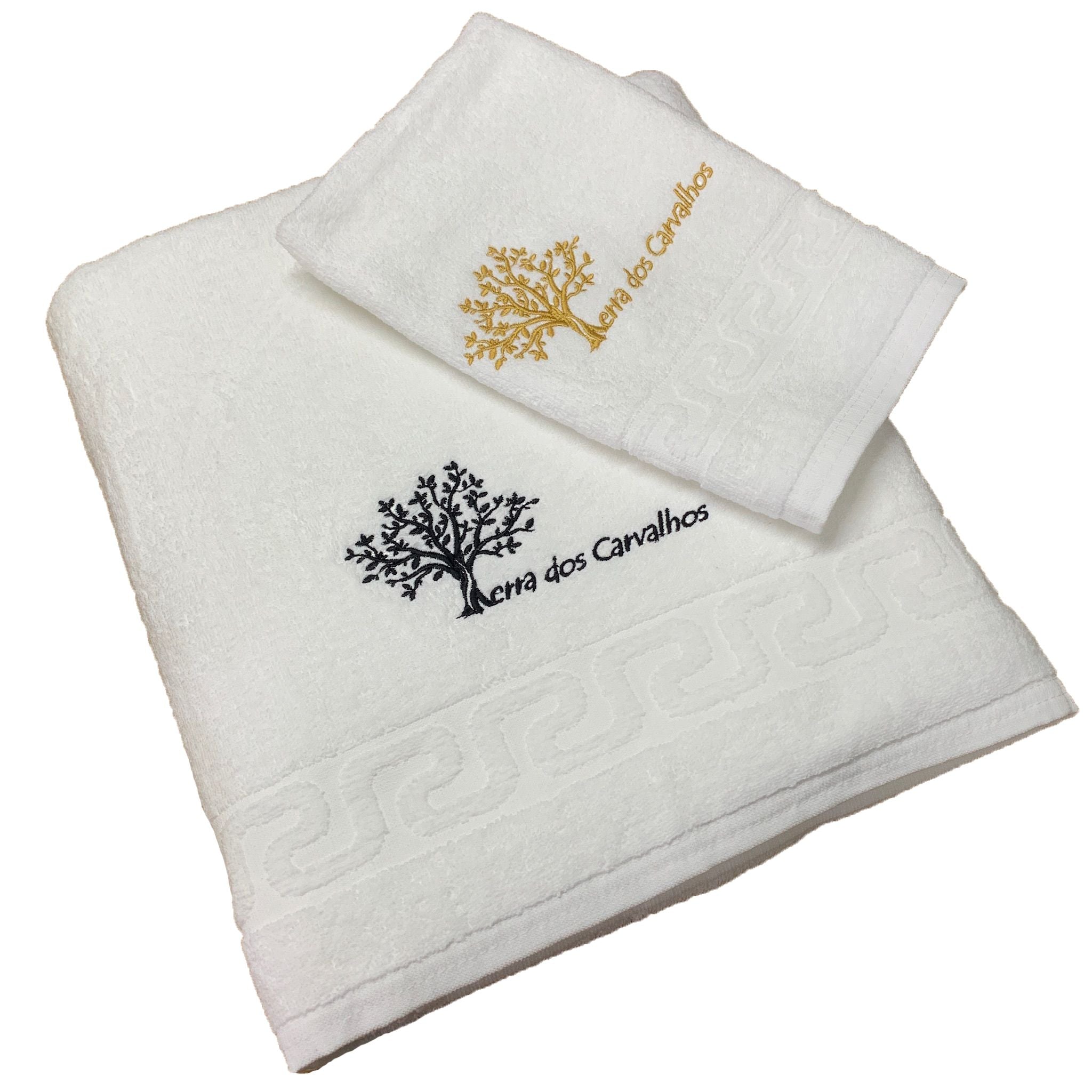 Toalhas Brancas Hotelaria de Luxo Barra Grega - Personalizadas