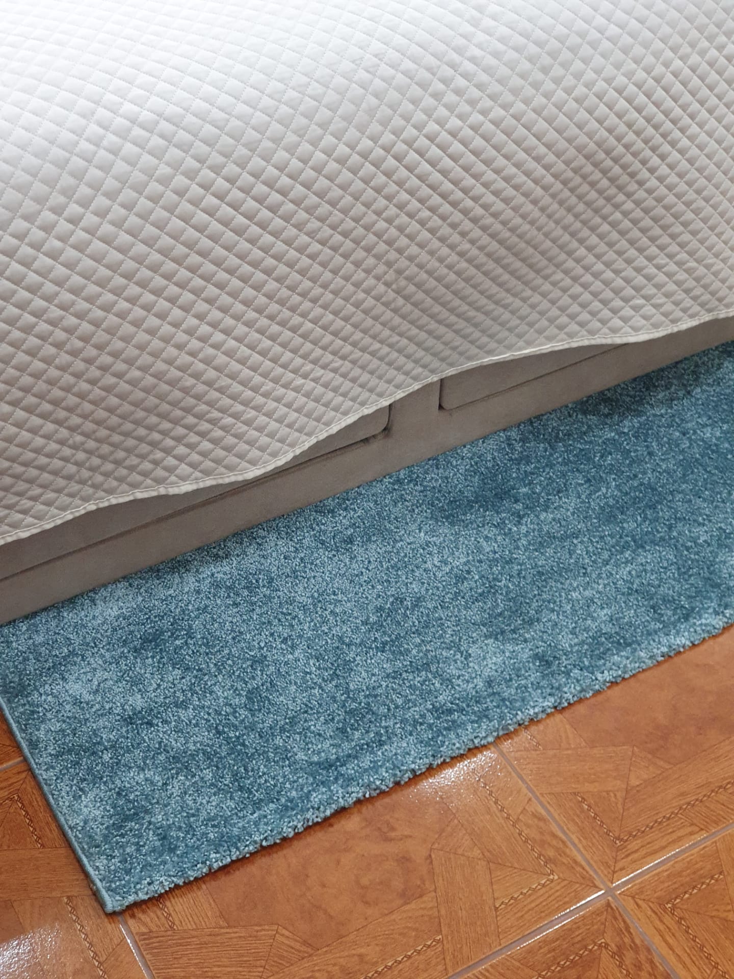 Tapete Liso Pelo Baixo Turquesa - Monaco