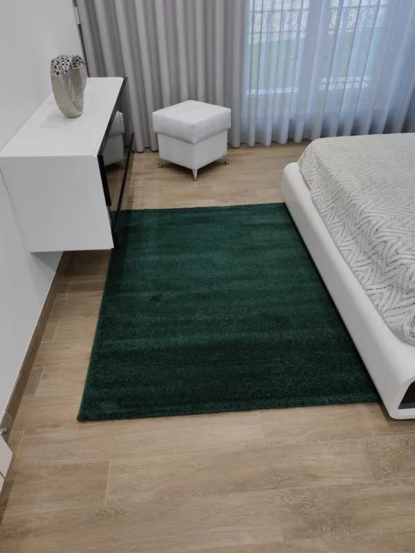 Tapete Liso Pelo Baixo Verde - Monaco