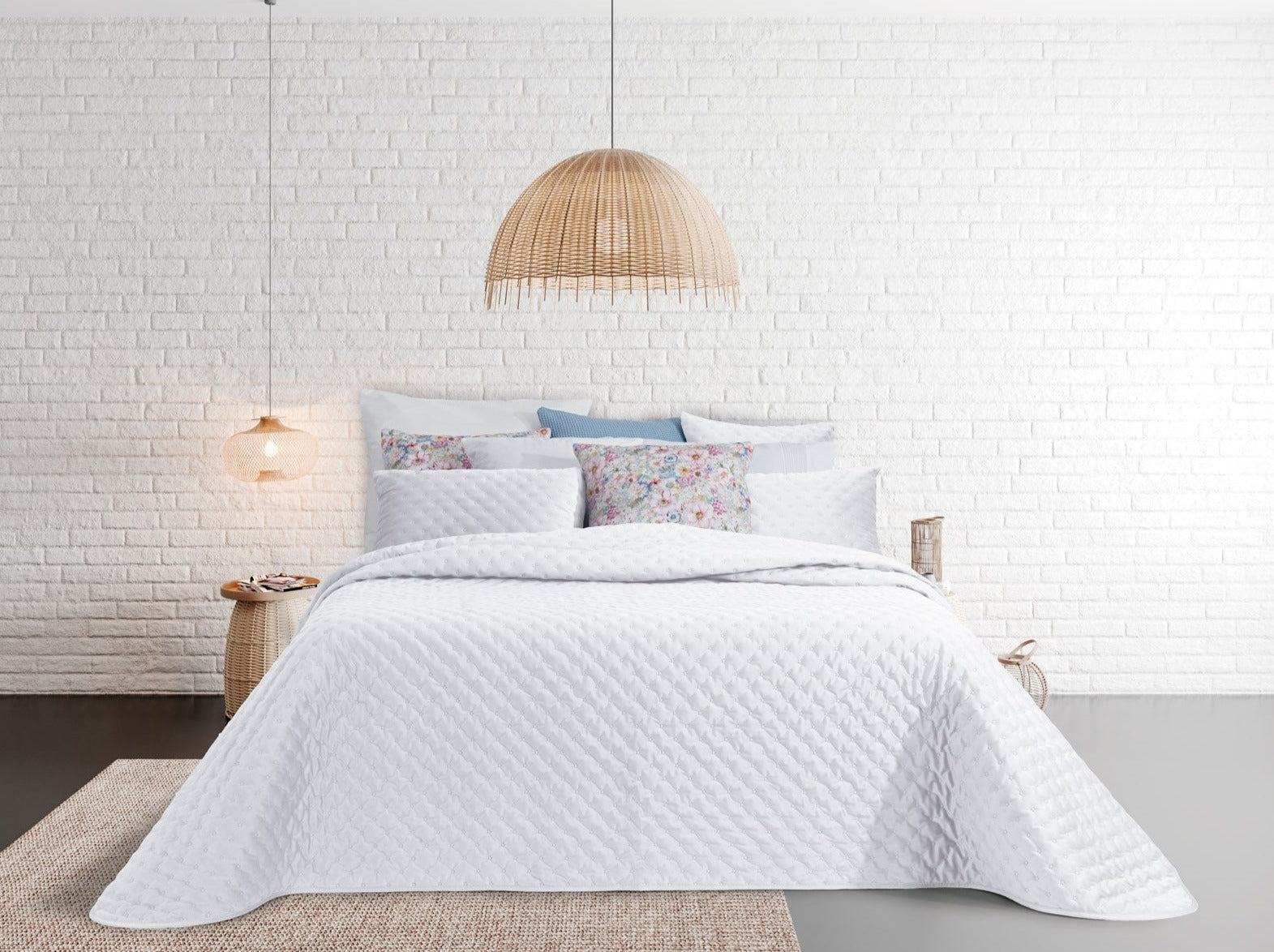 Colcha de Veludo Thunder Branco