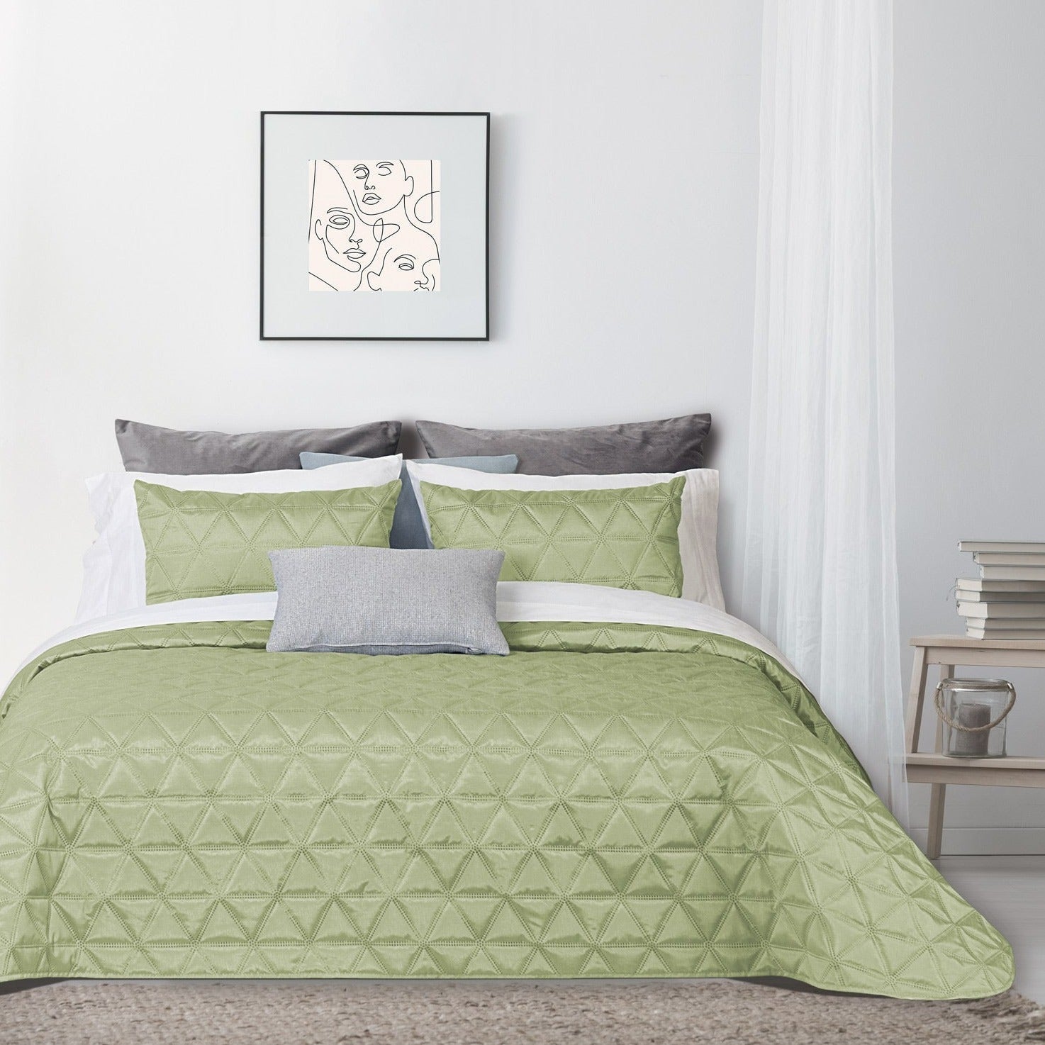 Colcha Lousã Verde - Coleção Primavera Verão - Larbonito