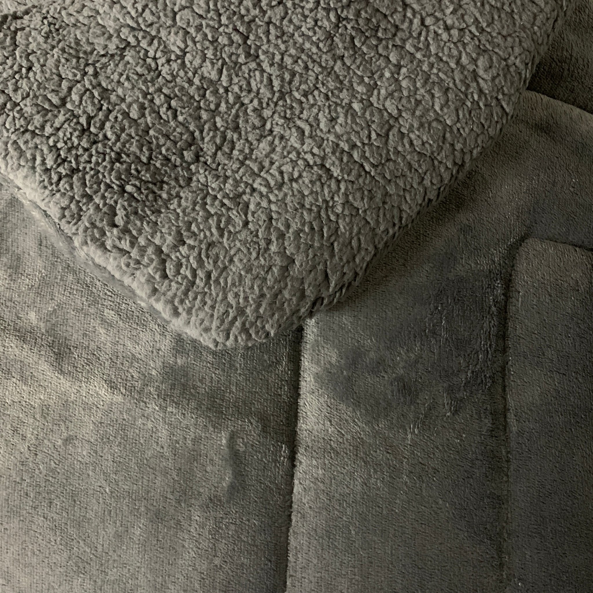 Edredom Pelo de Borrego Super Soft Cinza - Larbonito