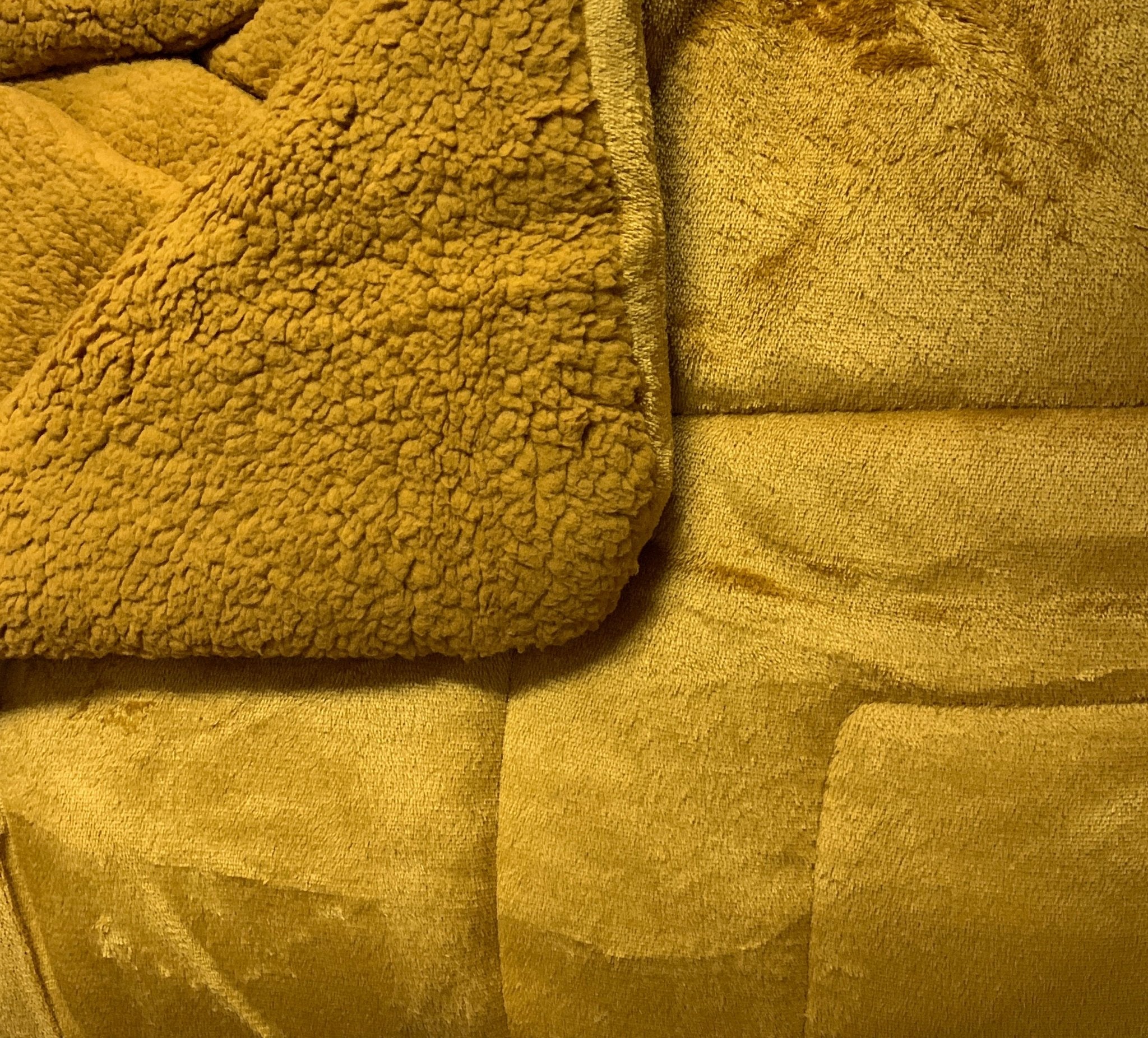 Edredom Pelo de Borrego Super Soft Mostarda - Larbonito